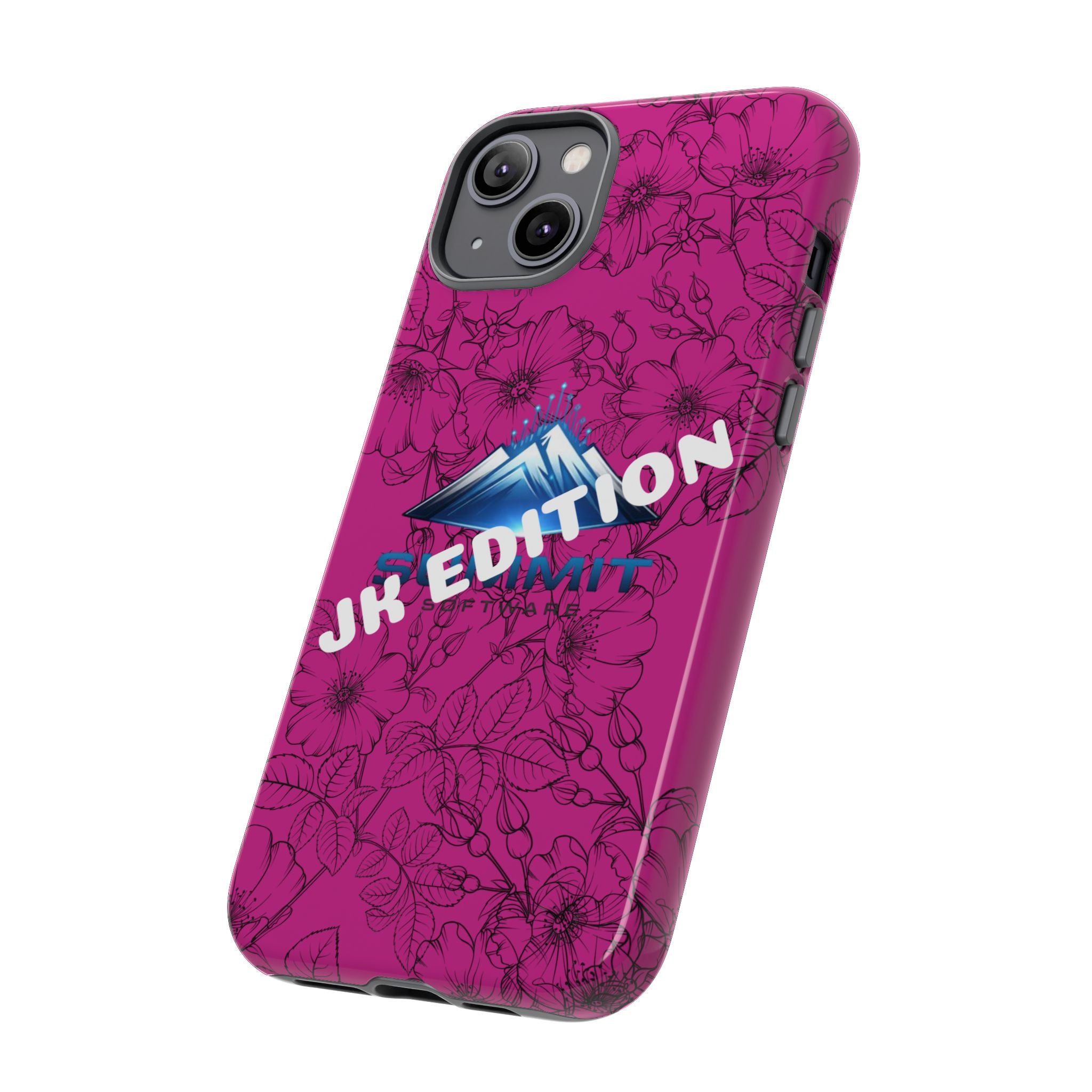 JK Edition Floral Mountain Tough Phone Case — Pink Protective Cover