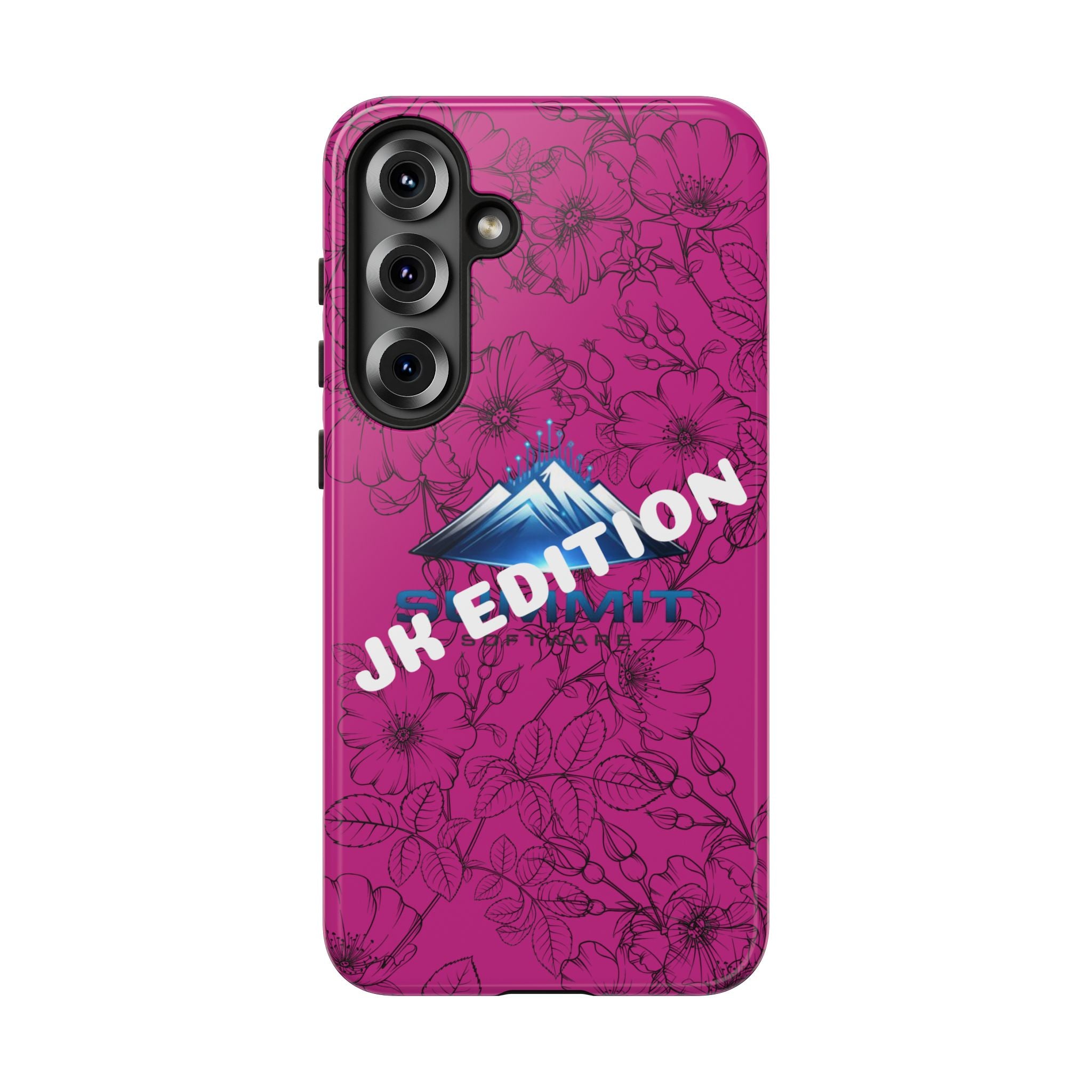 JK Edition Floral Mountain Tough Phone Case — Pink Protective Cover
