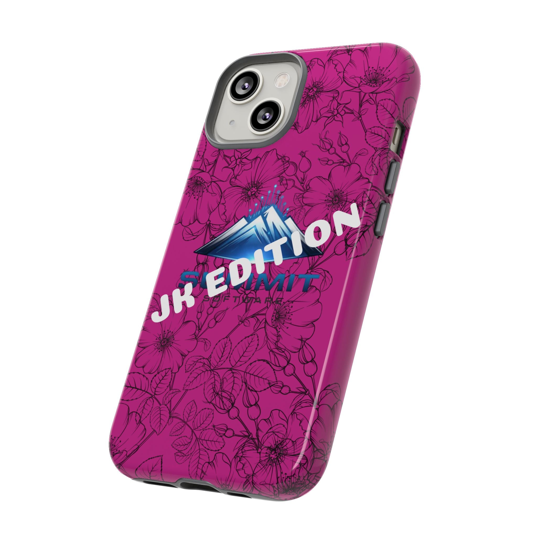 JK Edition Floral Mountain Tough Phone Case — Pink Protective Cover