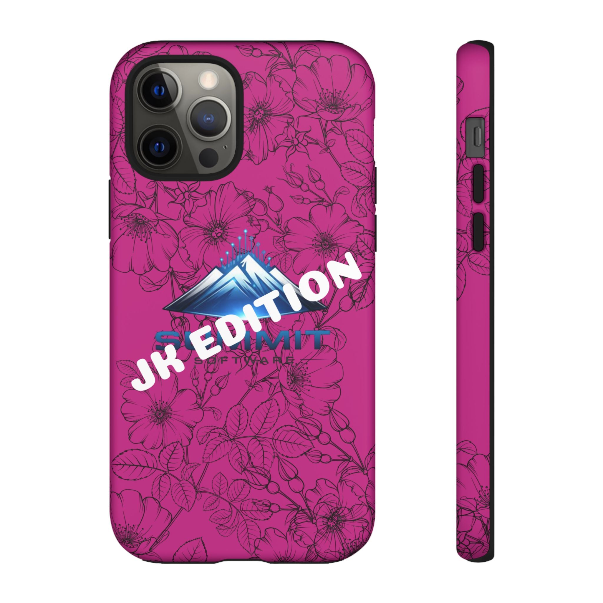 JK Edition Floral Mountain Tough Phone Case — Pink Protective Cover