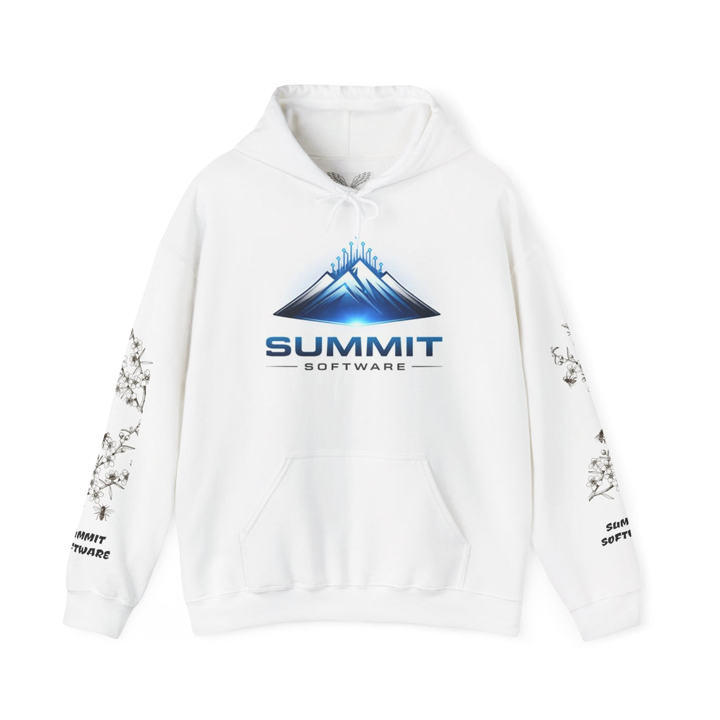 Summit Reach Hoodie — Mountain Logo Pullover with Wings & Sleeve Art