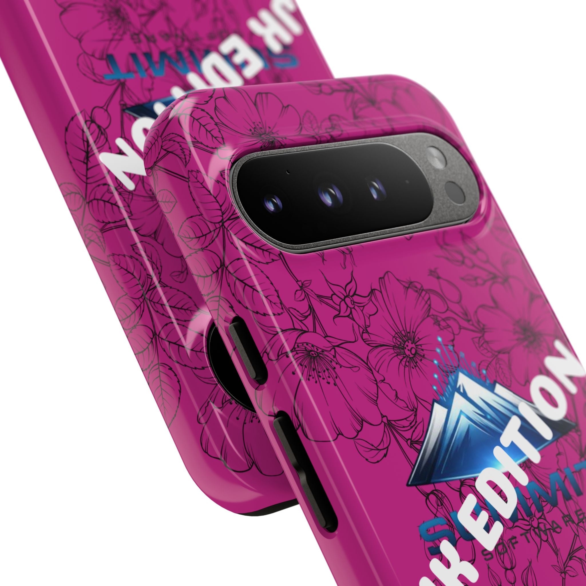 JK Edition Floral Mountain Tough Phone Case — Pink Protective Cover