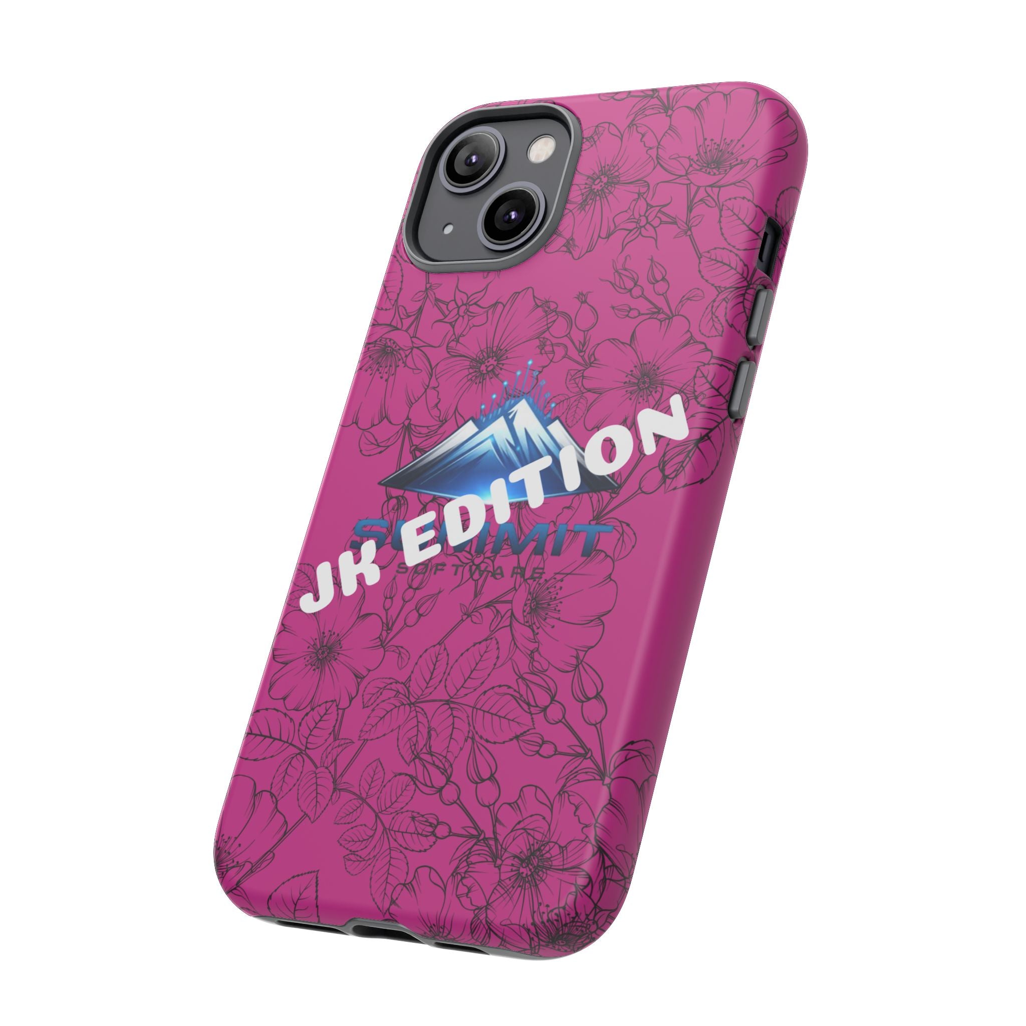 JK Edition Floral Mountain Tough Phone Case — Pink Protective Cover