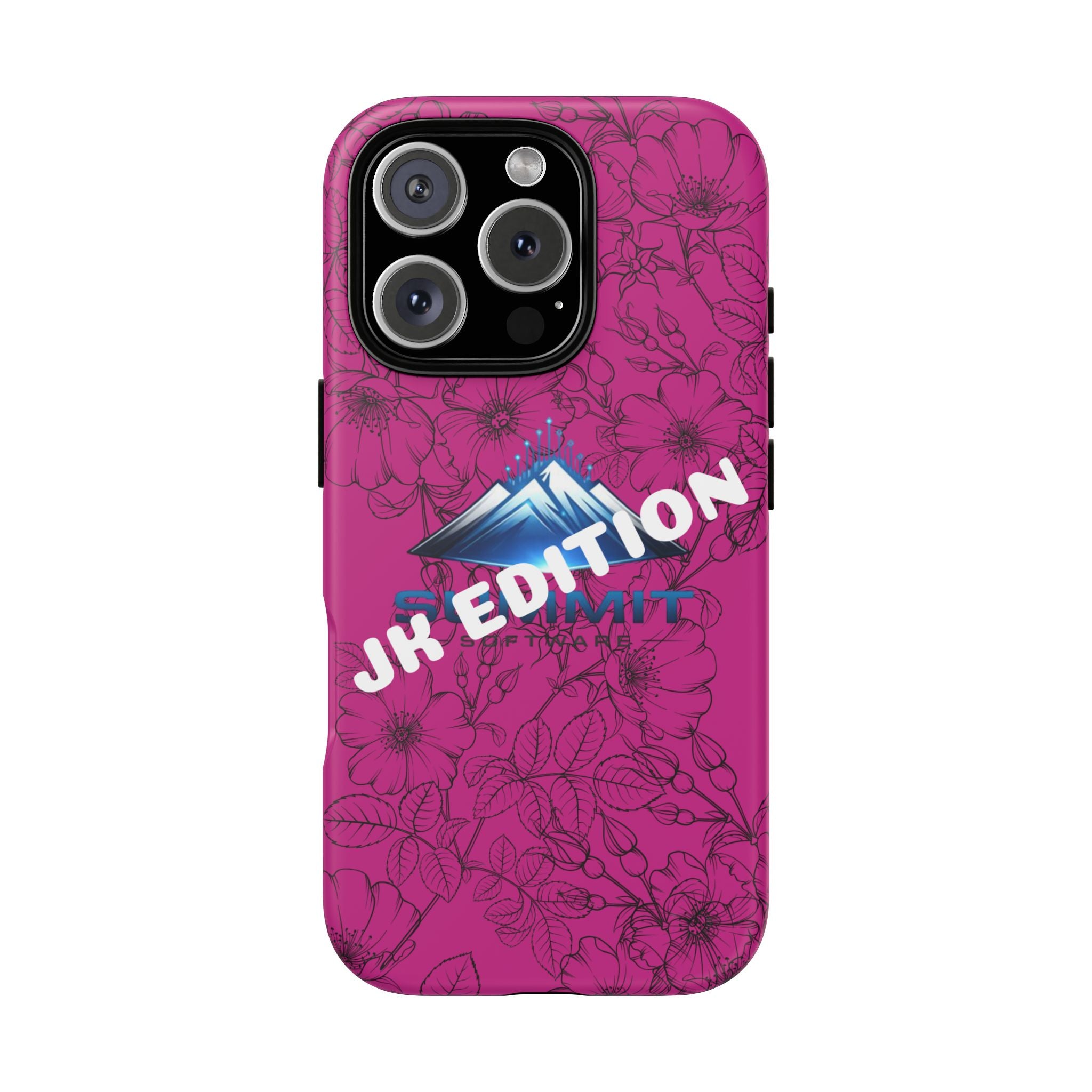 JK Edition Floral Mountain Tough Phone Case — Pink Protective Cover