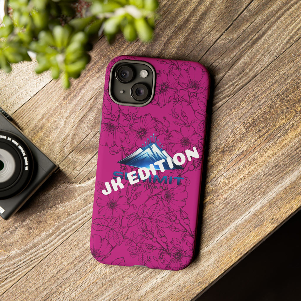 JK Edition Floral Mountain Tough Phone Case — Pink Protective Cover