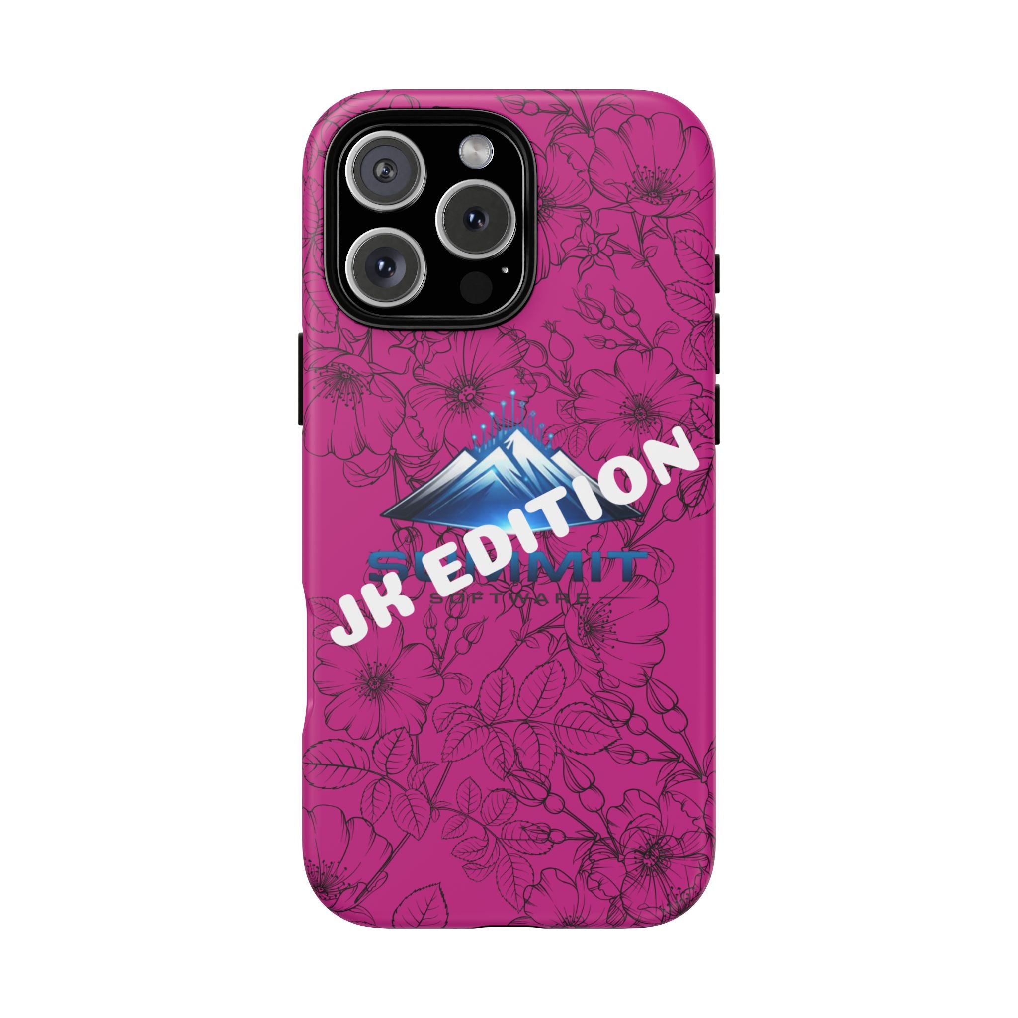 JK Edition Floral Mountain Tough Phone Case — Pink Protective Cover