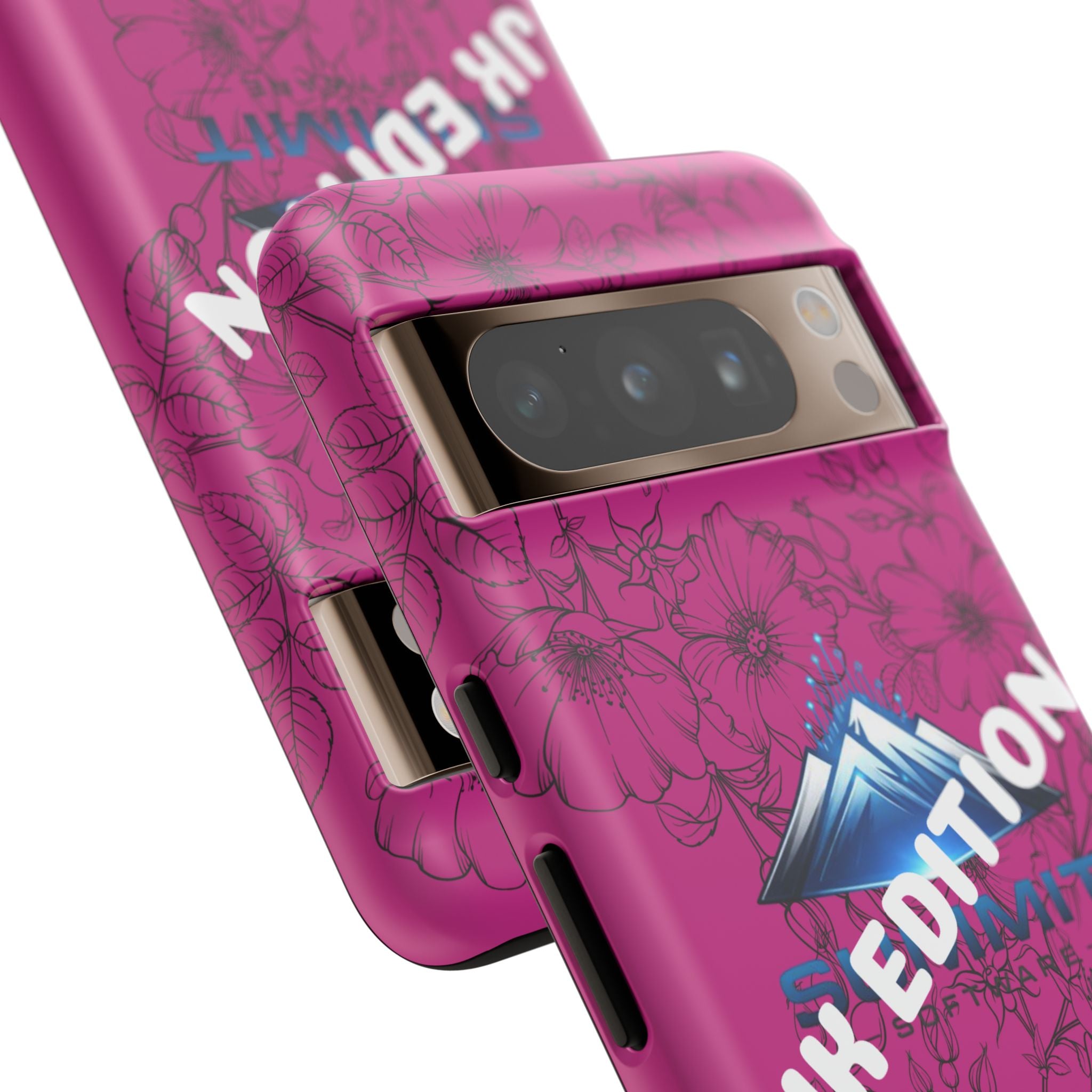 JK Edition Floral Mountain Tough Phone Case — Pink Protective Cover