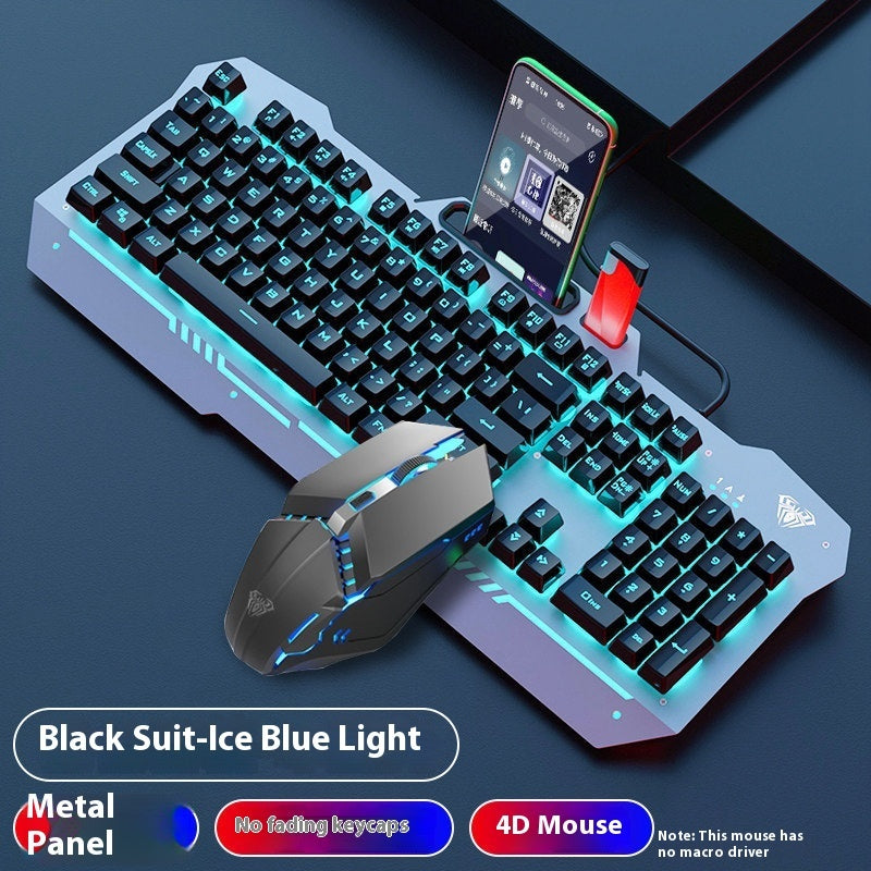 Mechanical Feeling Wired Key Mouse Headset Bundle
