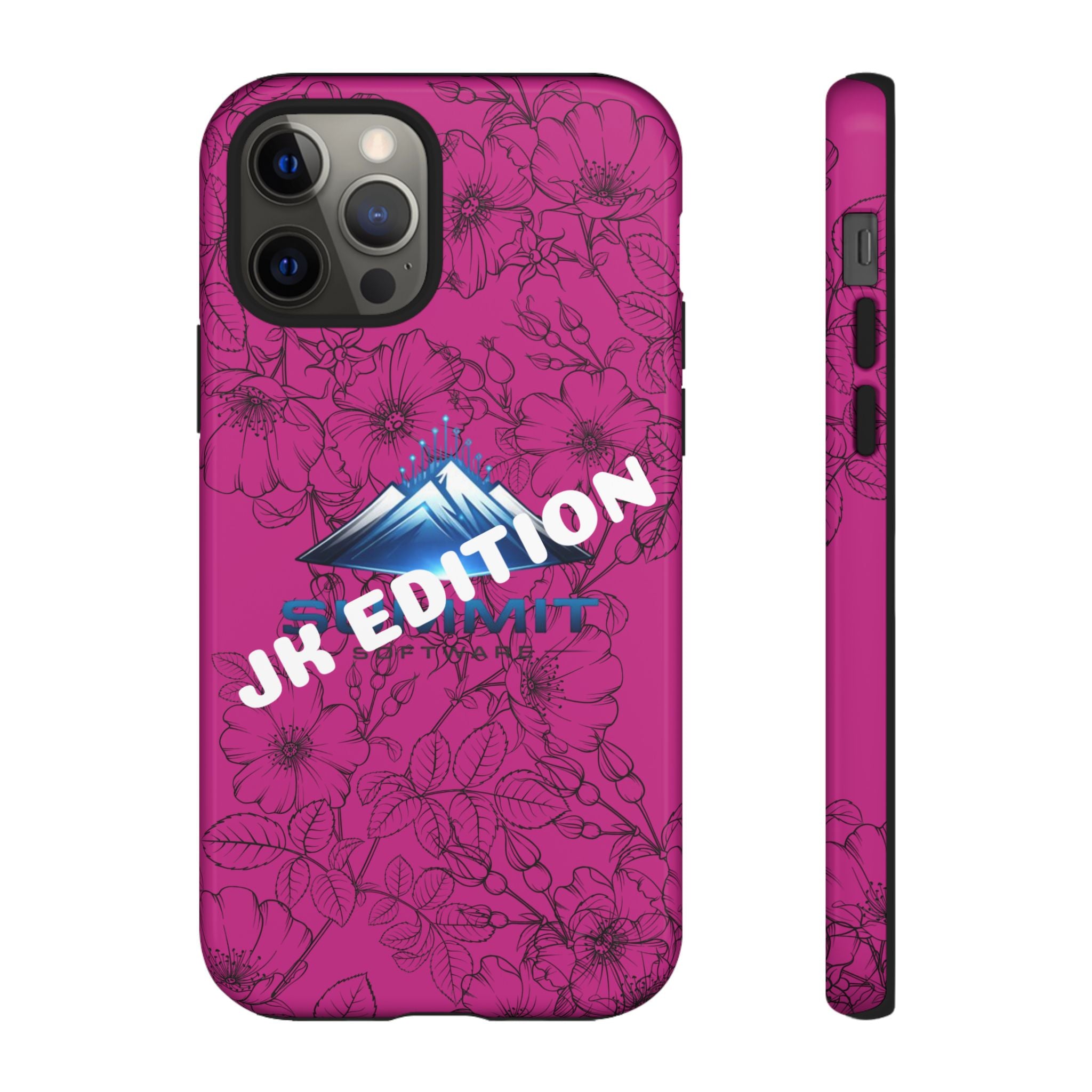 JK Edition Floral Mountain Tough Phone Case — Pink Protective Cover