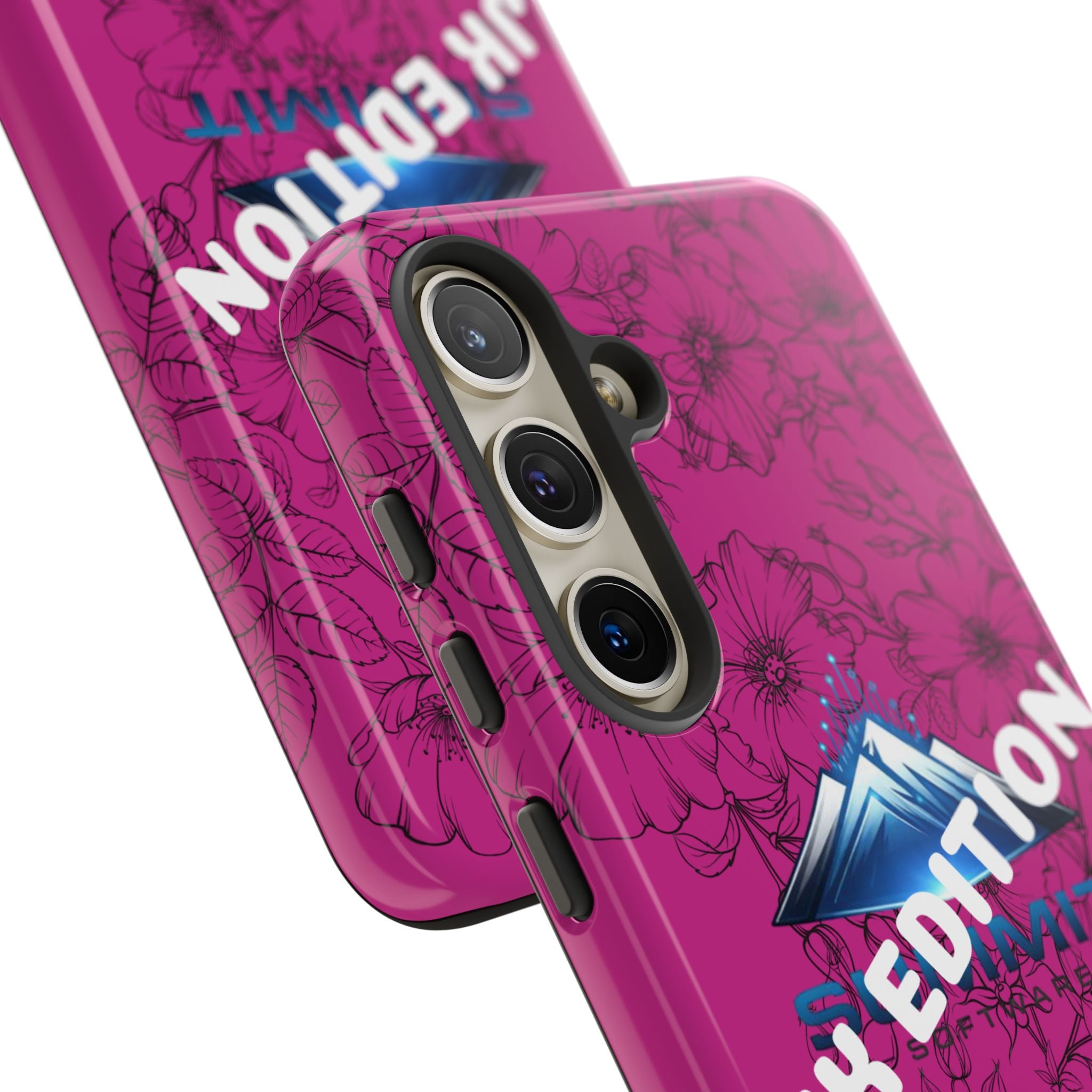 JK Edition Floral Mountain Tough Phone Case — Pink Protective Cover