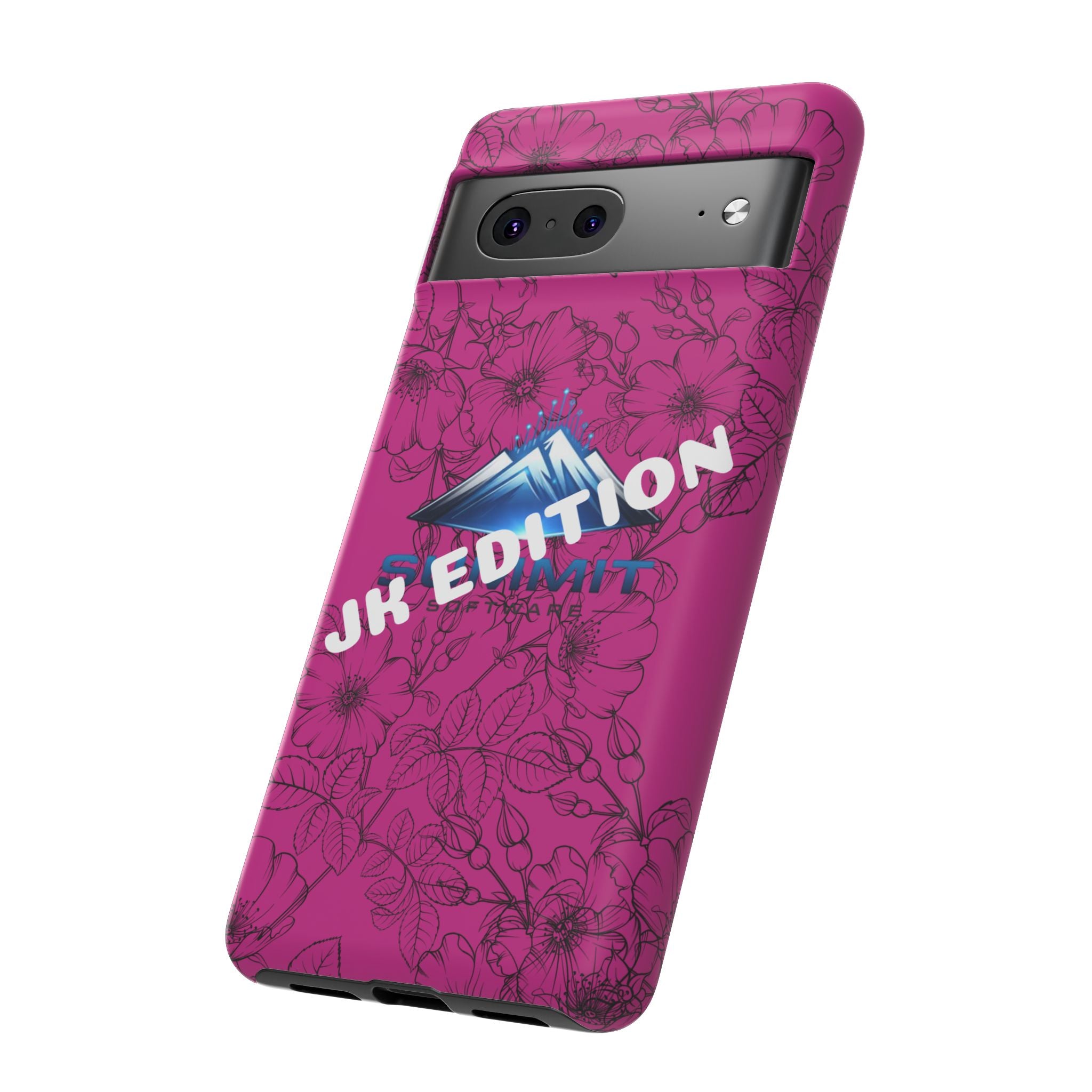 JK Edition Floral Mountain Tough Phone Case — Pink Protective Cover