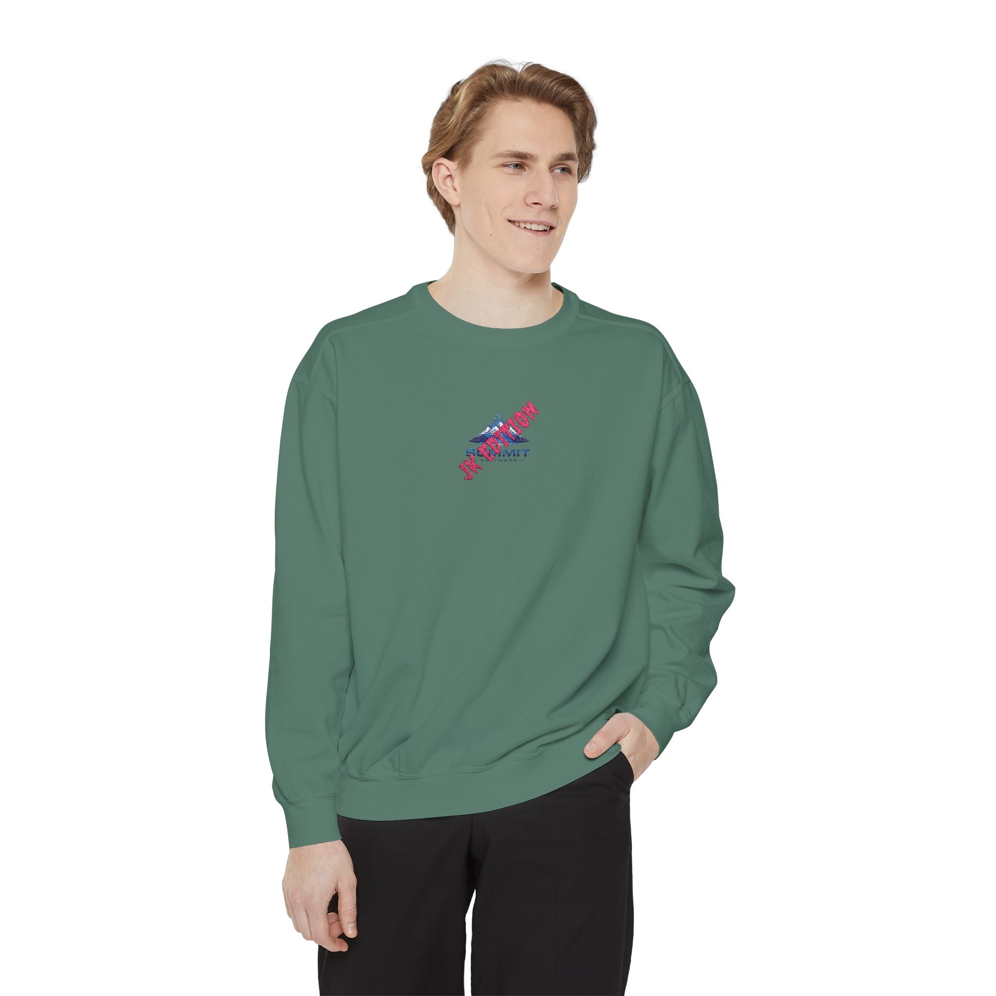 Vintage 'Vacation Vibes' Garment-Dyed Sweatshirt — Retro Travel Graphic Crewneck