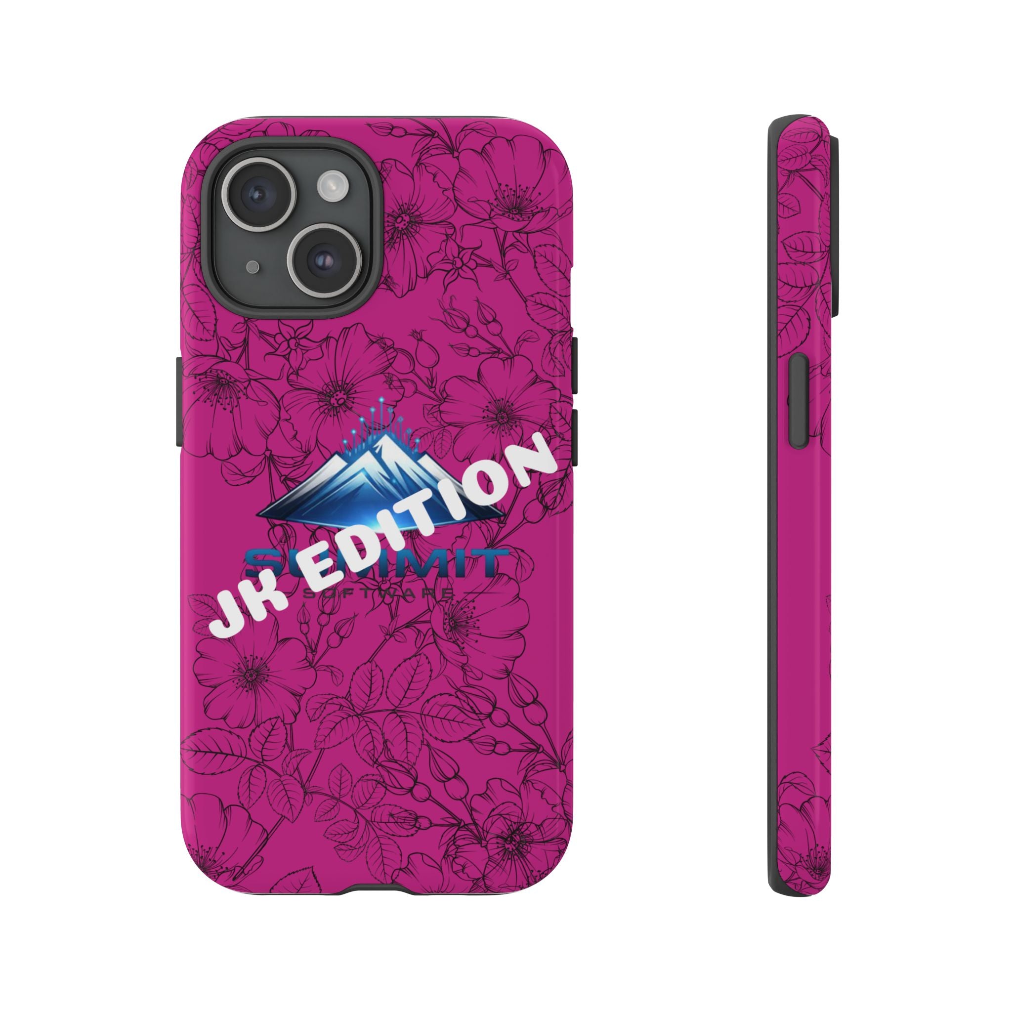 JK Edition Floral Mountain Tough Phone Case — Pink Protective Cover