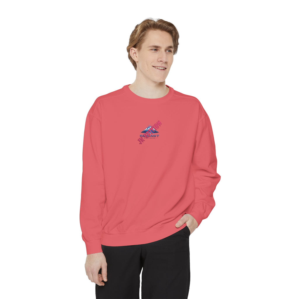 Vintage 'Vacation Vibes' Garment-Dyed Sweatshirt — Retro Travel Graphic Crewneck