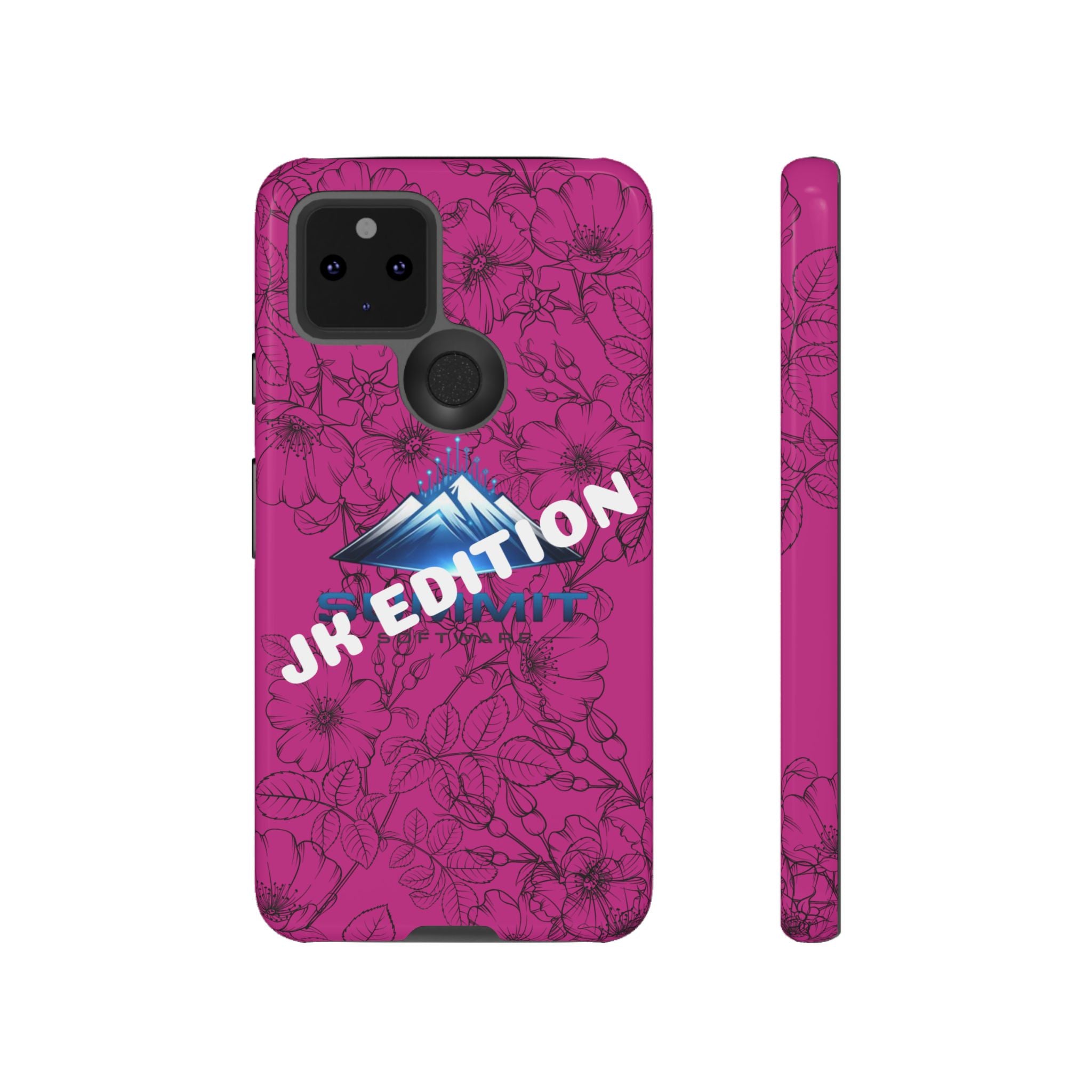 JK Edition Floral Mountain Tough Phone Case — Pink Protective Cover