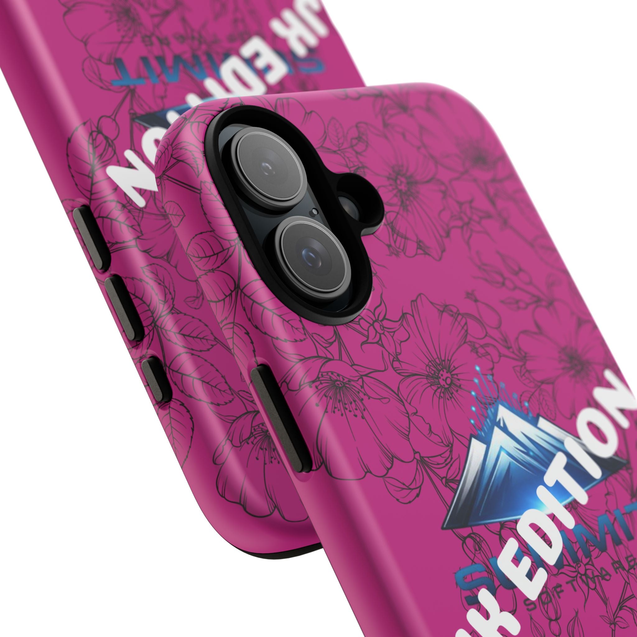 JK Edition Floral Mountain Tough Phone Case — Pink Protective Cover