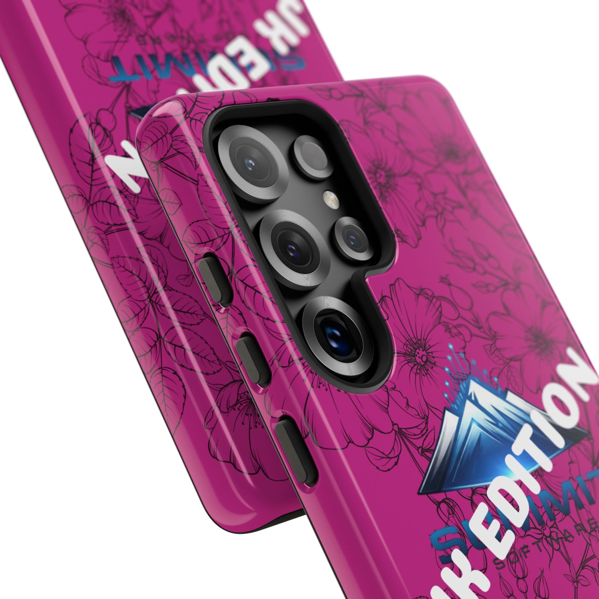JK Edition Floral Mountain Tough Phone Case — Pink Protective Cover