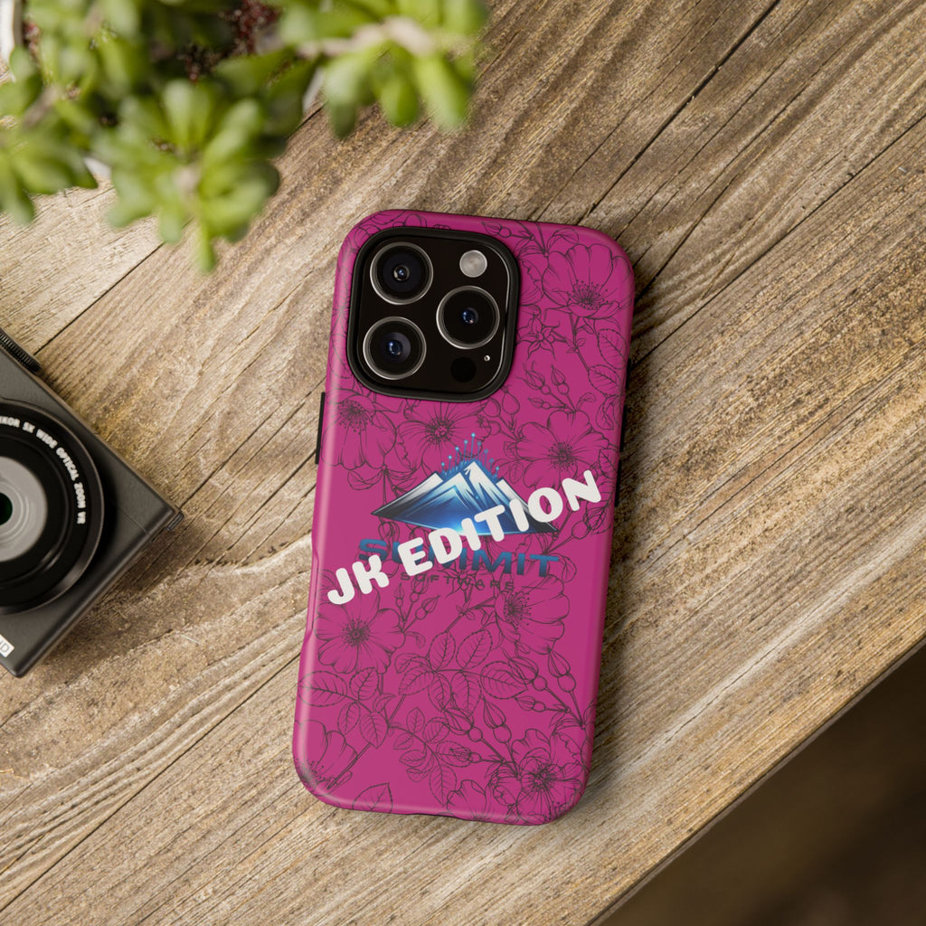JK Edition Floral Mountain Tough Phone Case — Pink Protective Cover