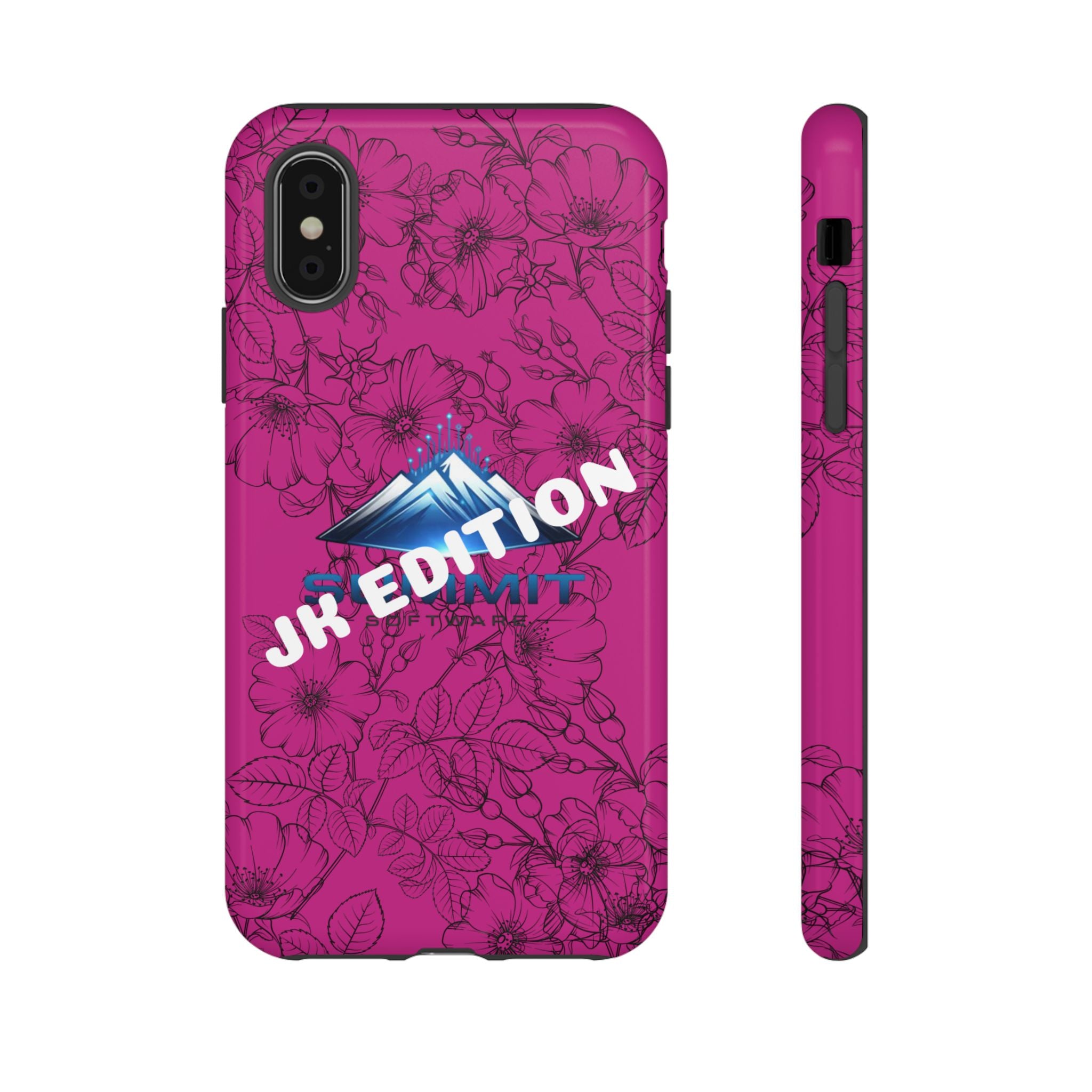 JK Edition Floral Mountain Tough Phone Case — Pink Protective Cover
