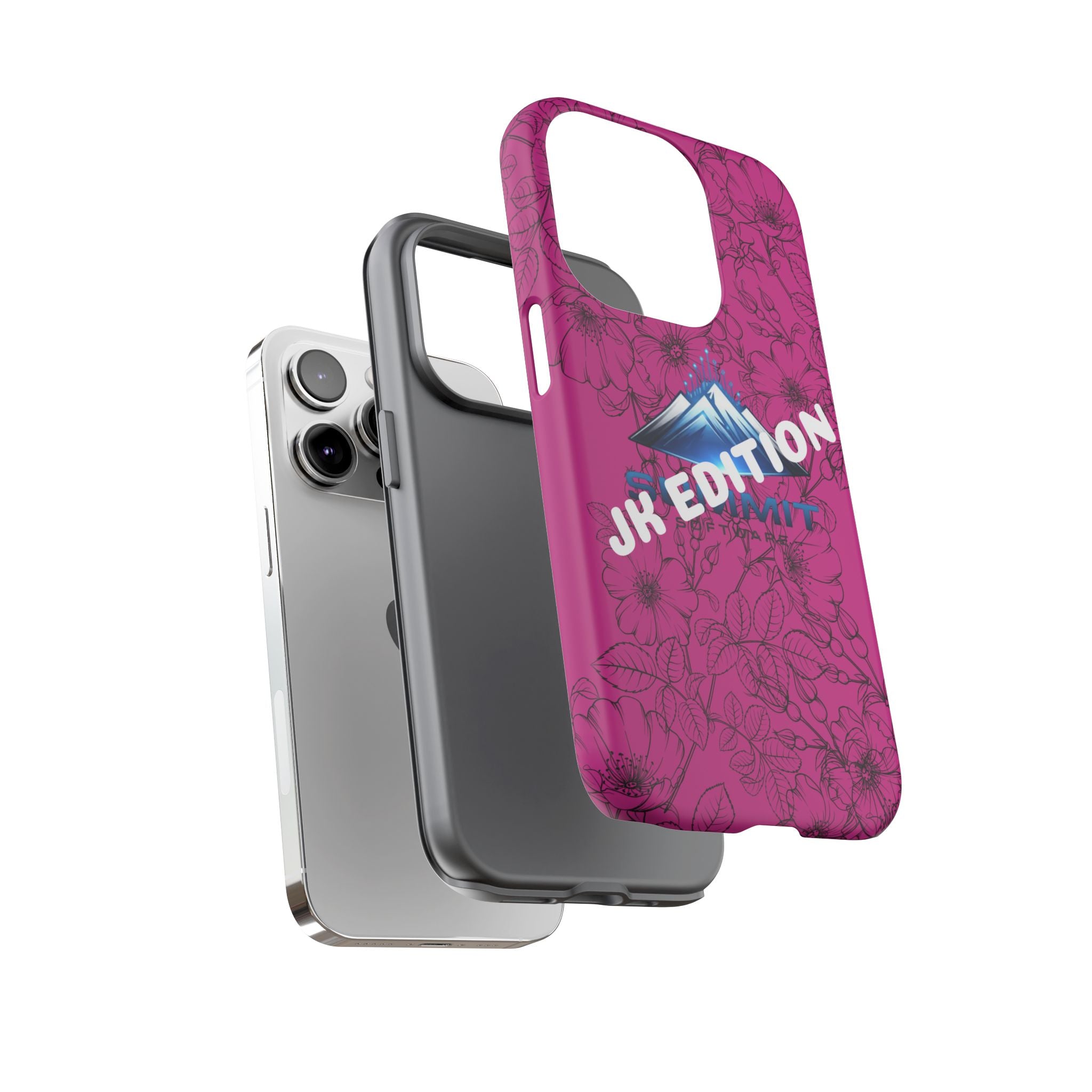 JK Edition Floral Mountain Tough Phone Case — Pink Protective Cover