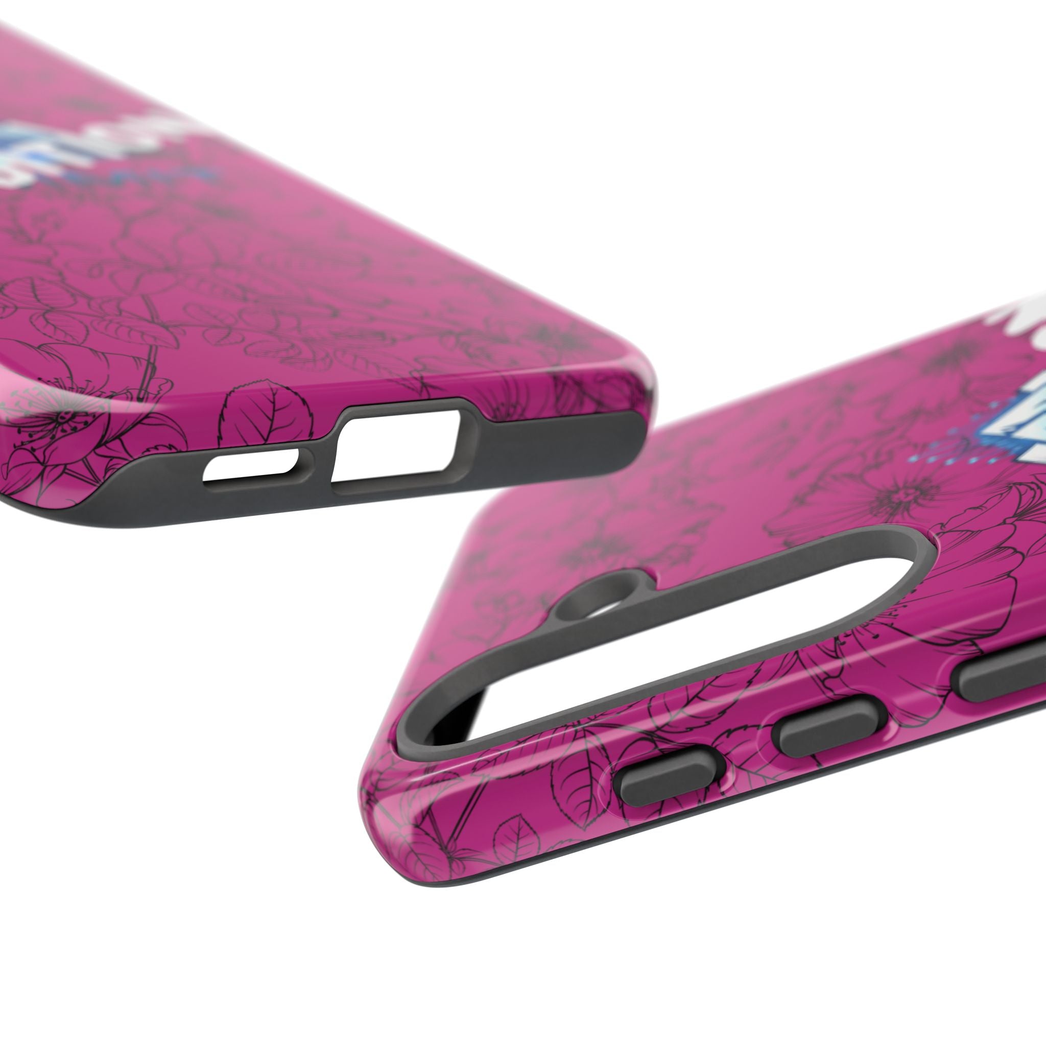 JK Edition Floral Mountain Tough Phone Case — Pink Protective Cover