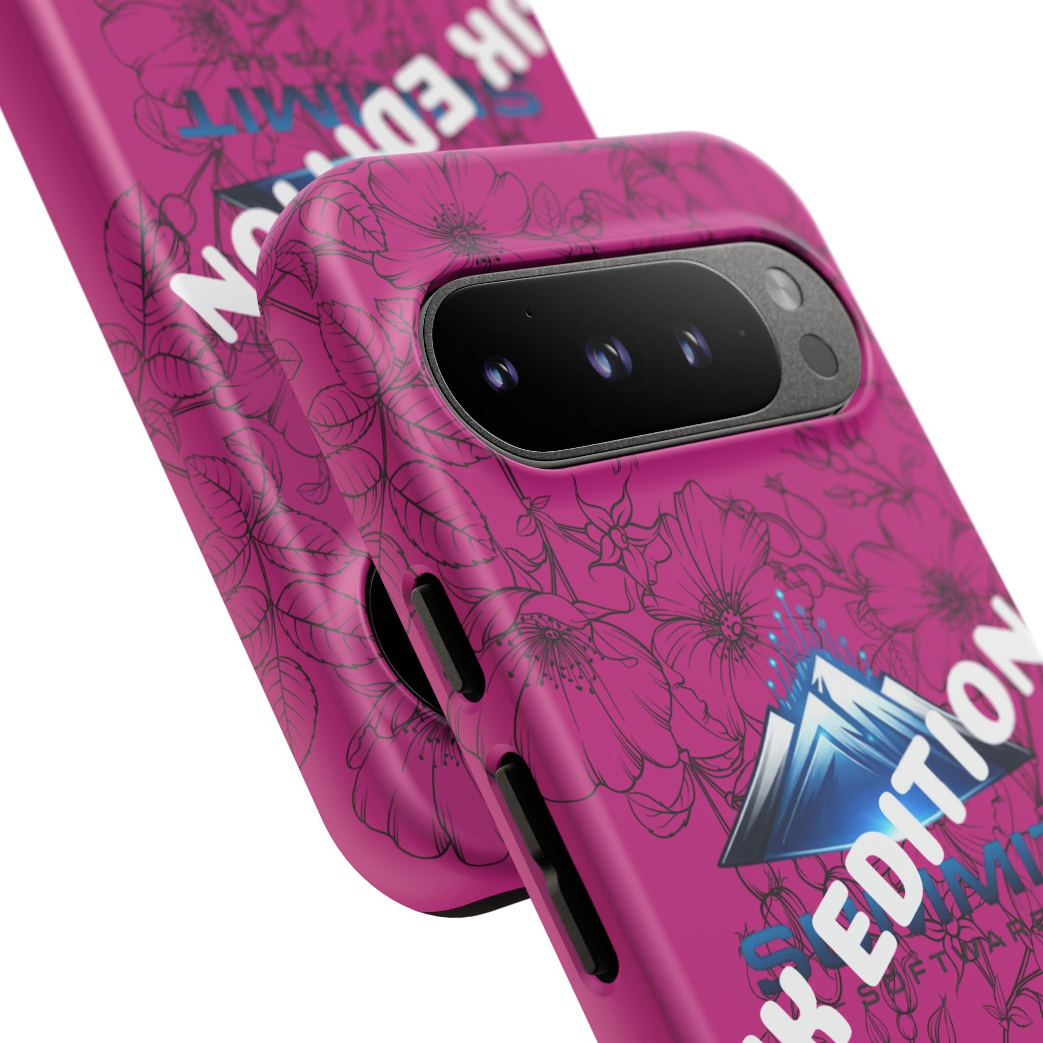 JK Edition Floral Mountain Tough Phone Case — Pink Protective Cover