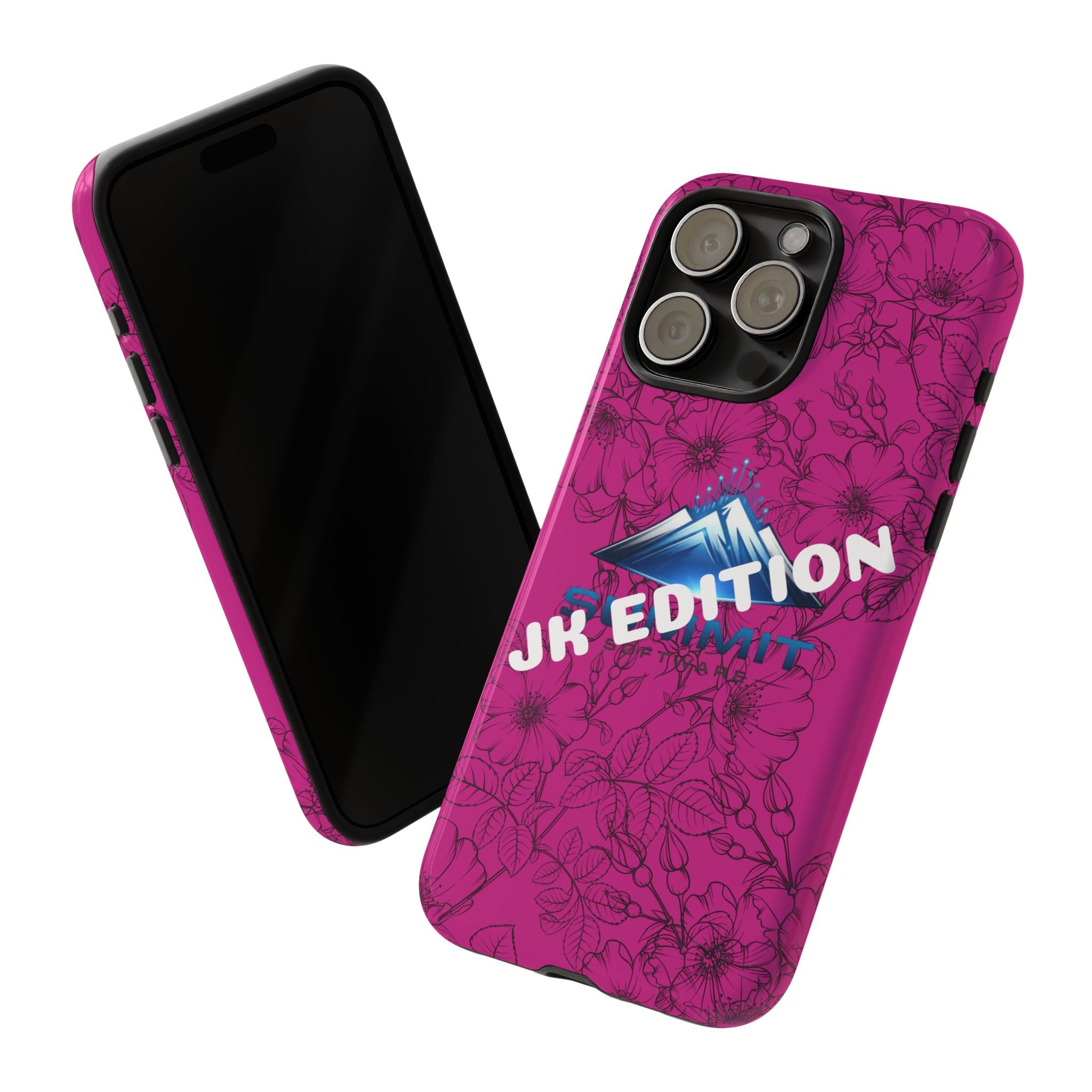 JK Edition Floral Mountain Tough Phone Case — Pink Protective Cover