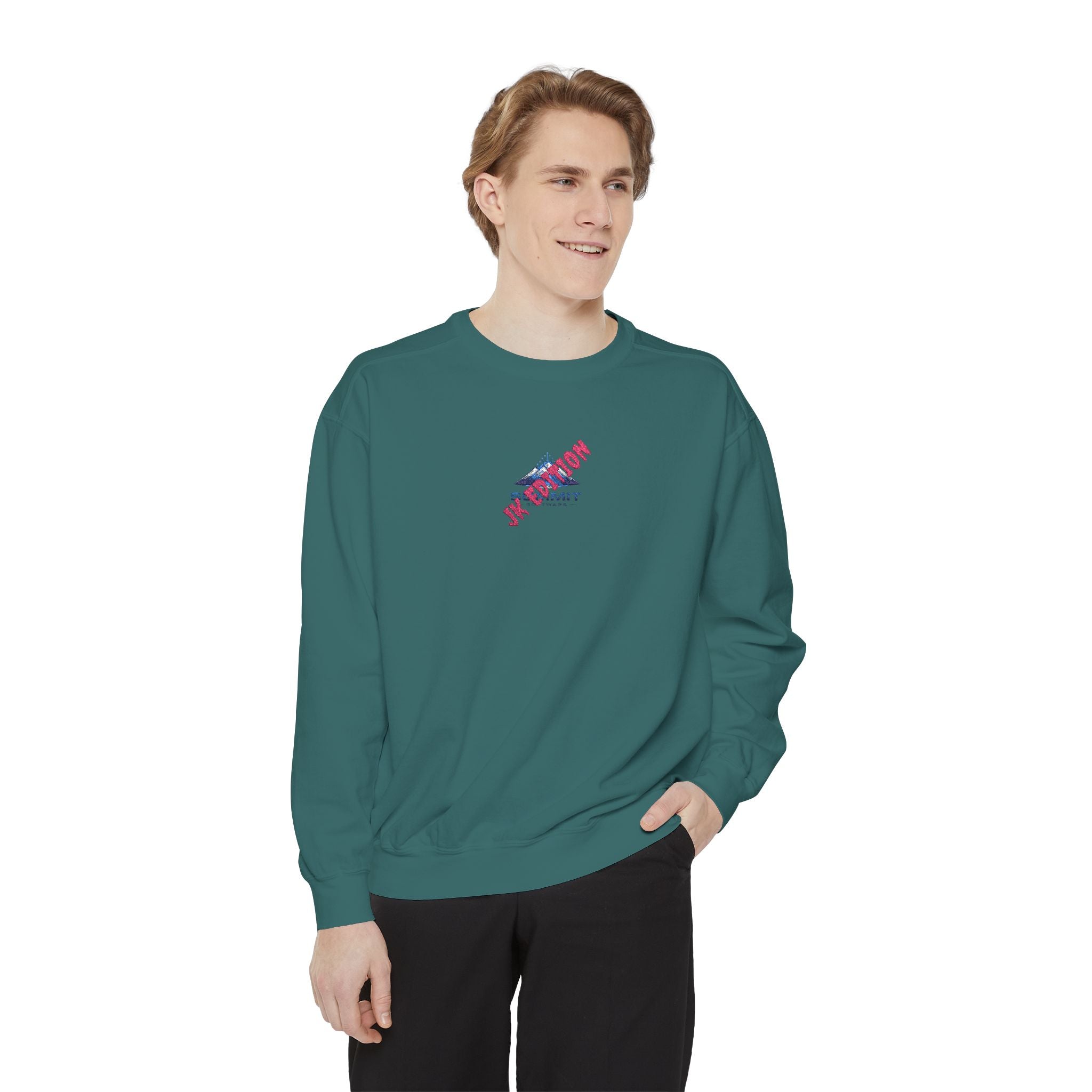 Vintage 'Vacation Vibes' Garment-Dyed Sweatshirt — Retro Travel Graphic Crewneck