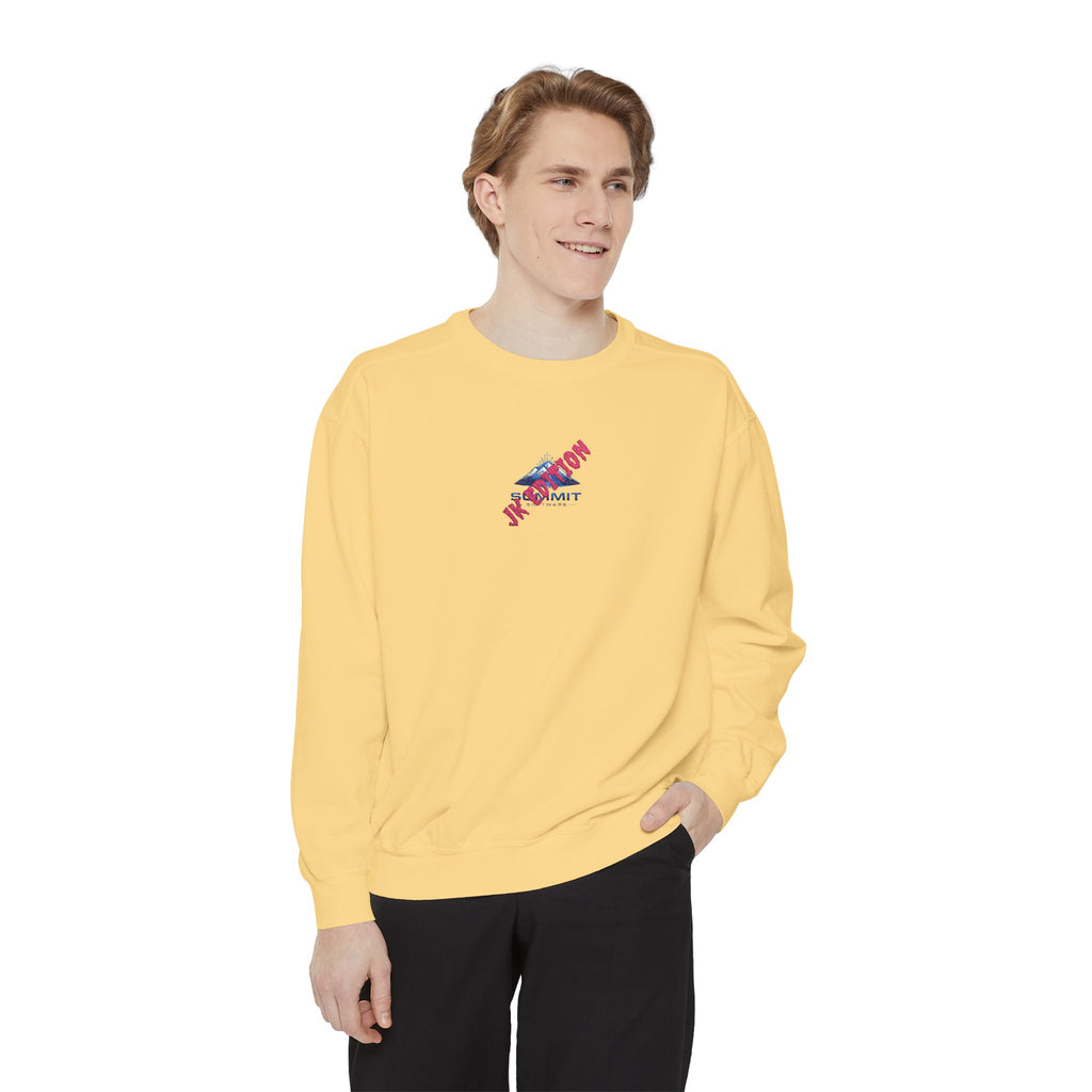Vintage 'Vacation Vibes' Garment-Dyed Sweatshirt — Retro Travel Graphic Crewneck