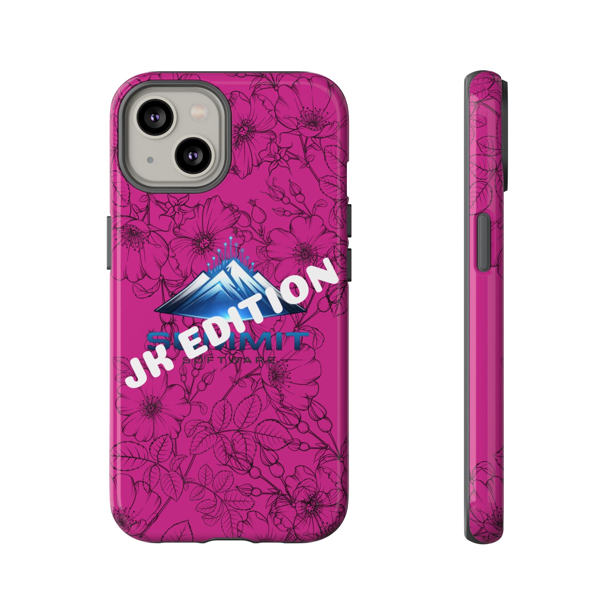 JK Edition Floral Mountain Tough Phone Case — Pink Protective Cover