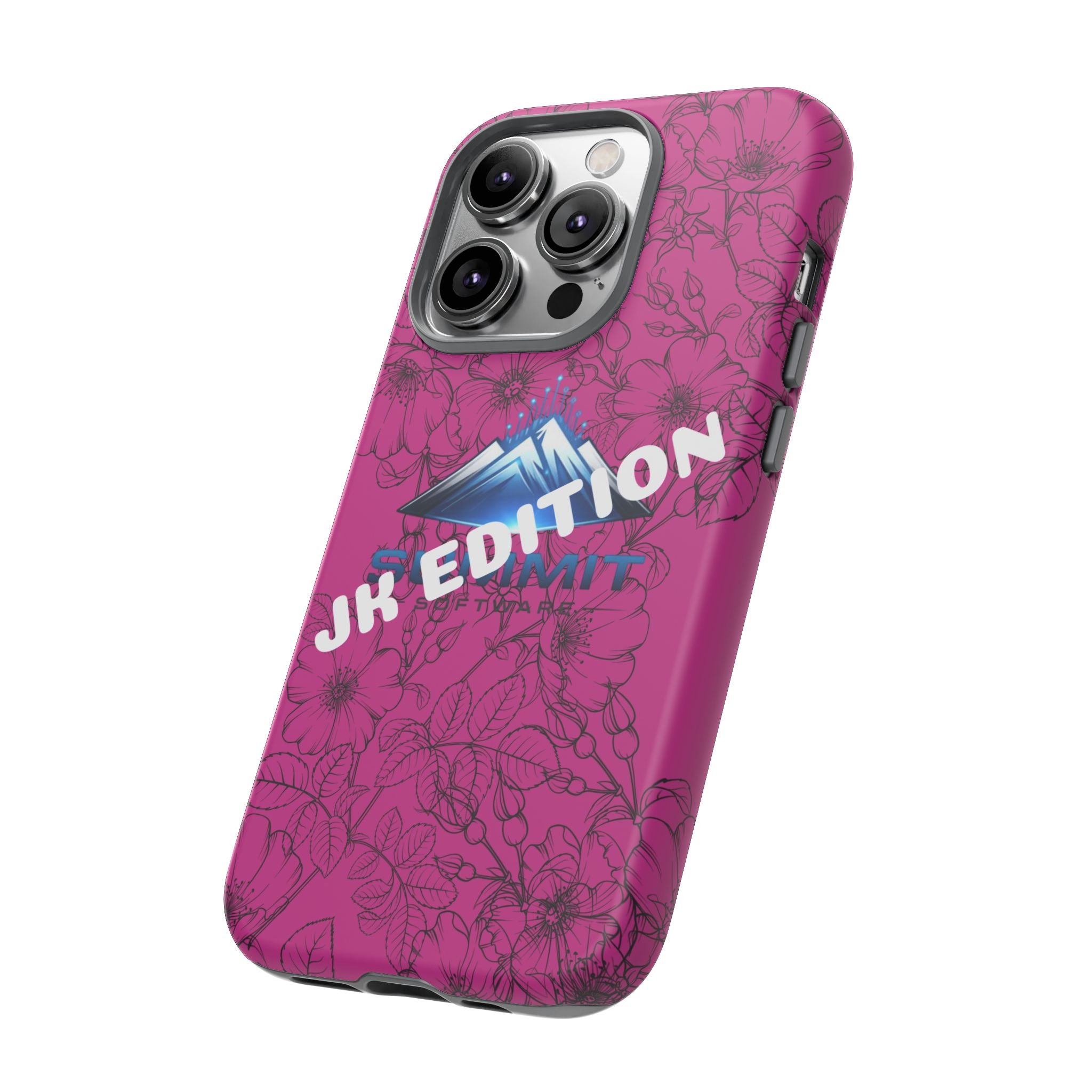 JK Edition Floral Mountain Tough Phone Case — Pink Protective Cover