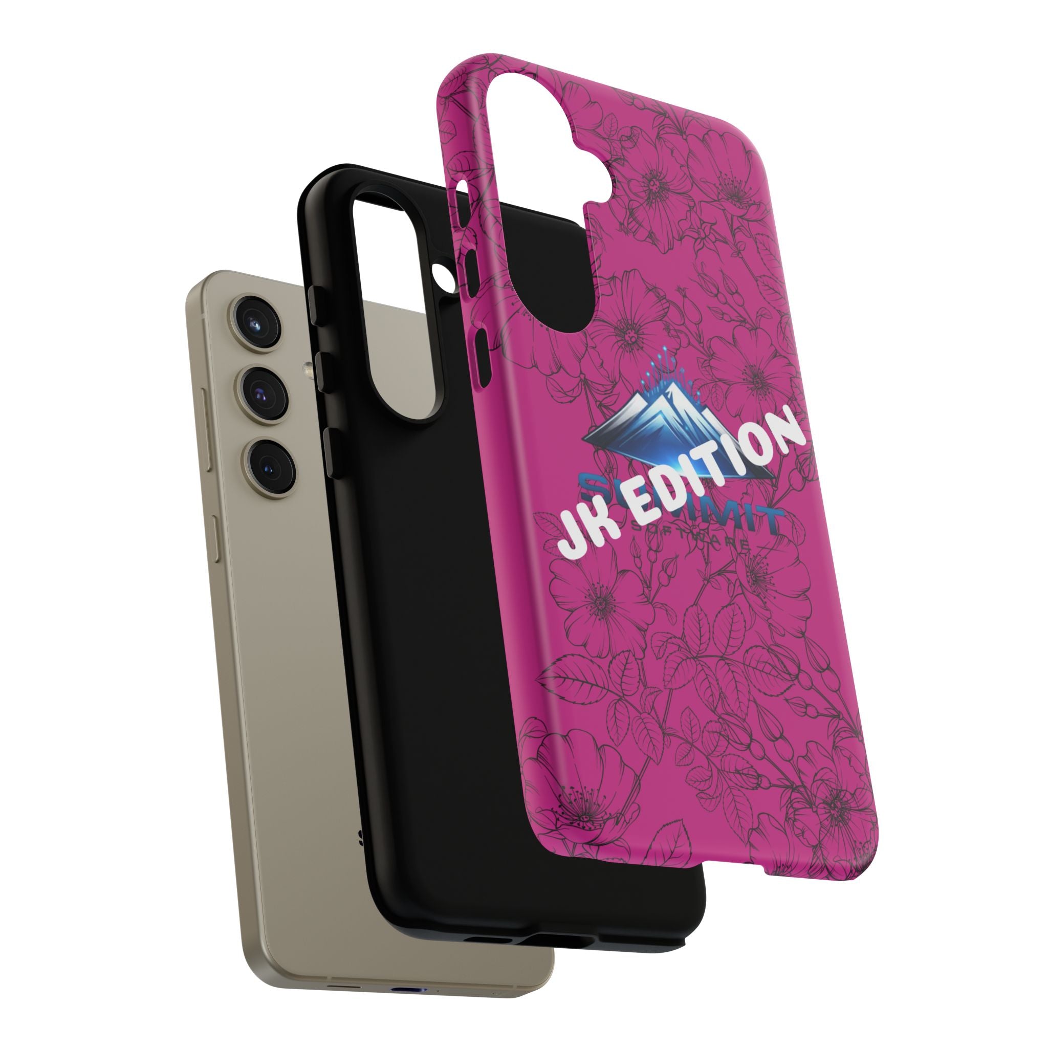 JK Edition Floral Mountain Tough Phone Case — Pink Protective Cover