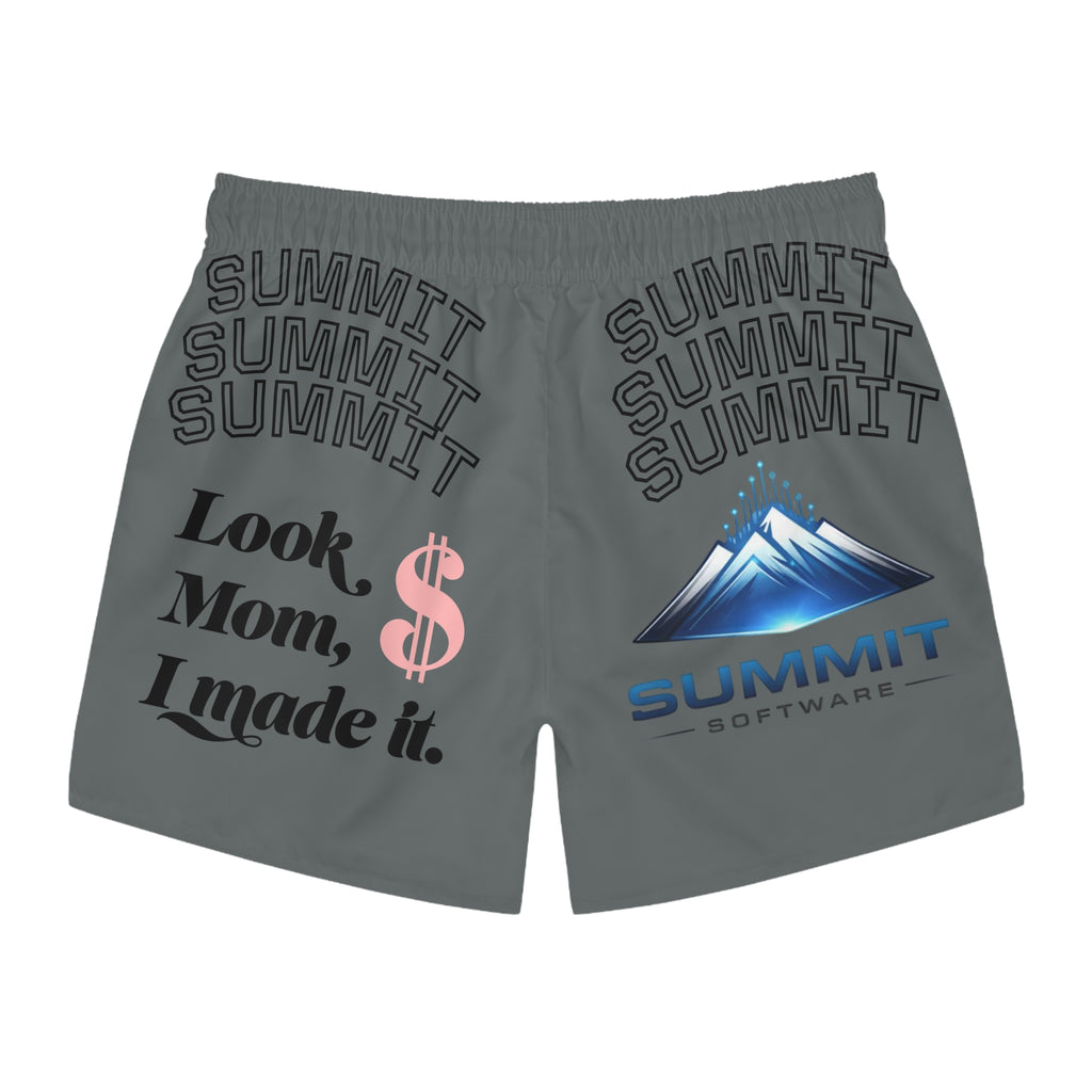 Summit 'Look Mom, I Made It' Pink Swim Trunks