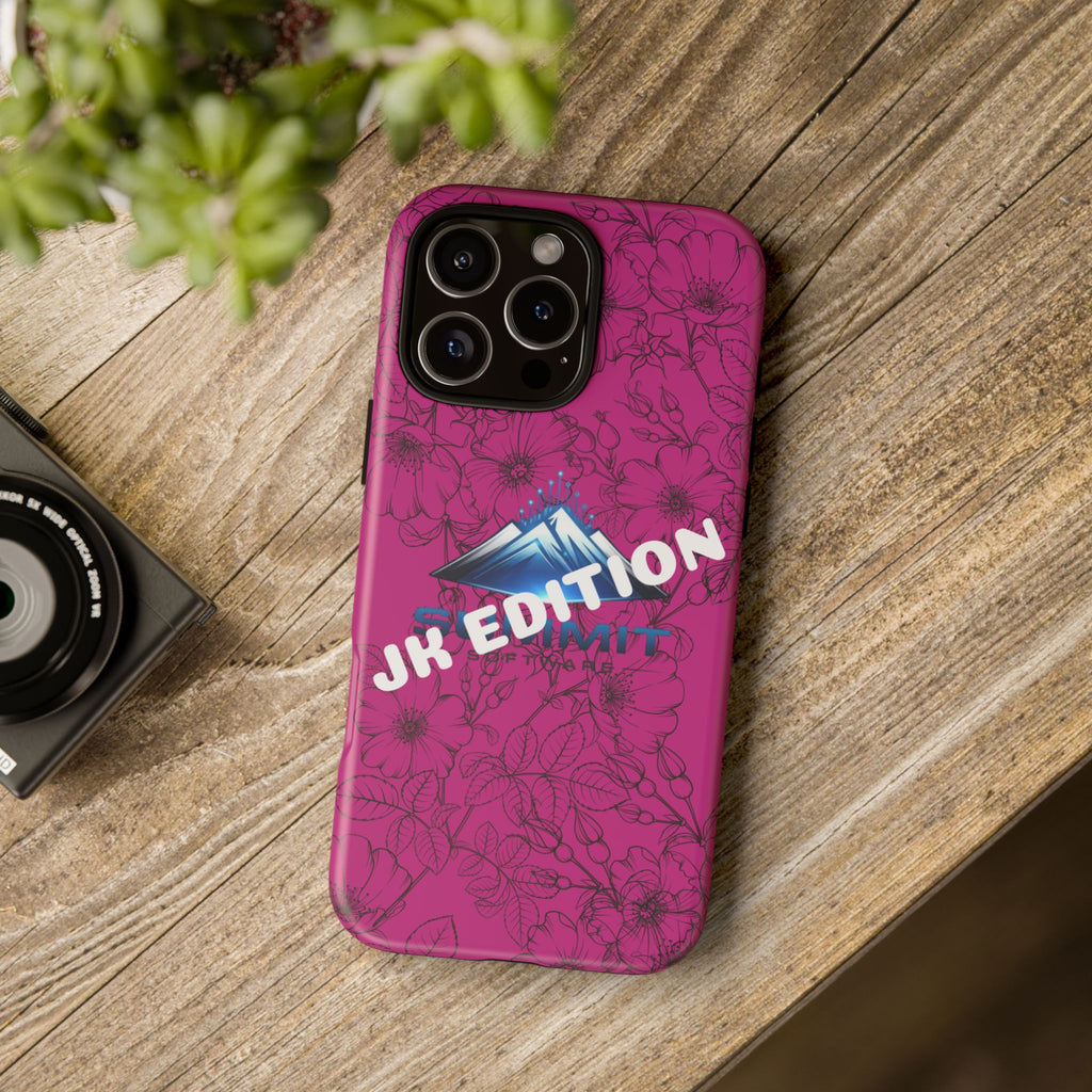 JK Edition Floral Mountain Tough Phone Case — Pink Protective Cover