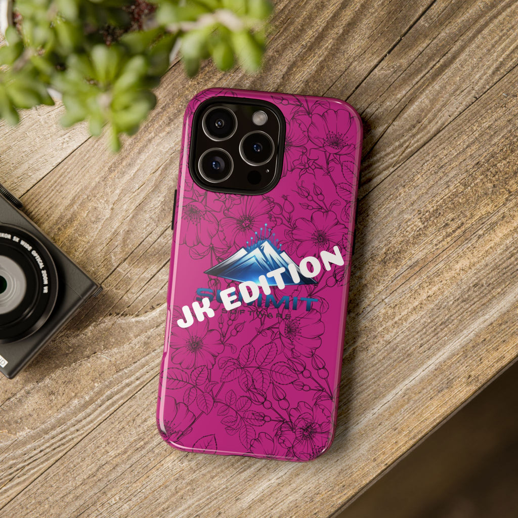 JK Edition Floral Mountain Tough Phone Case — Pink Protective Cover