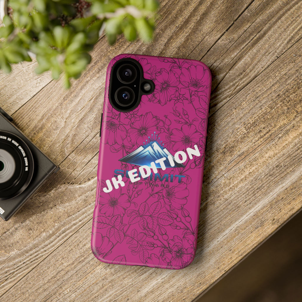 JK Edition Floral Mountain Tough Phone Case — Pink Protective Cover