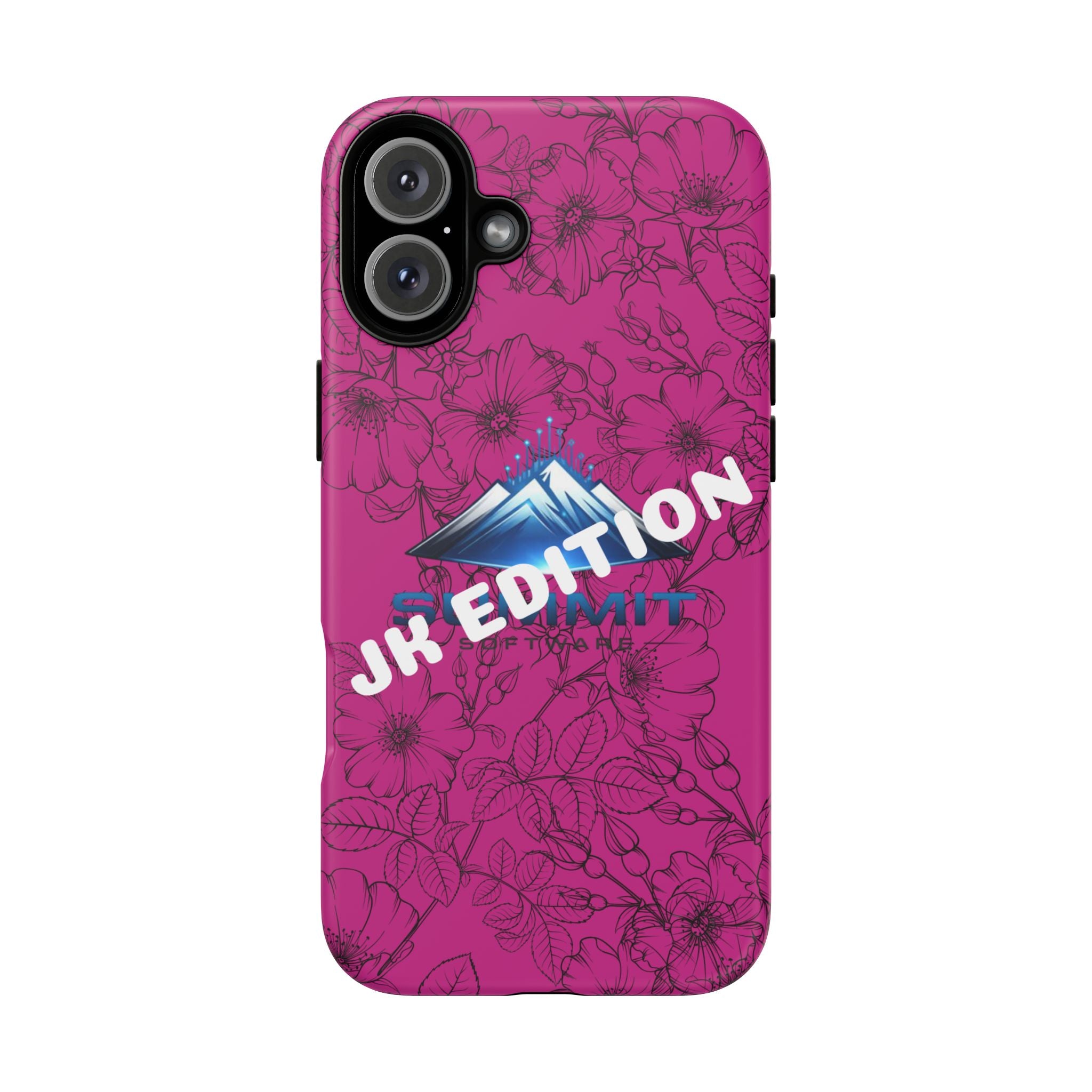 JK Edition Floral Mountain Tough Phone Case — Pink Protective Cover
