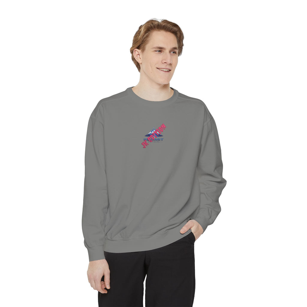 Vintage 'Vacation Vibes' Garment-Dyed Sweatshirt — Retro Travel Graphic Crewneck