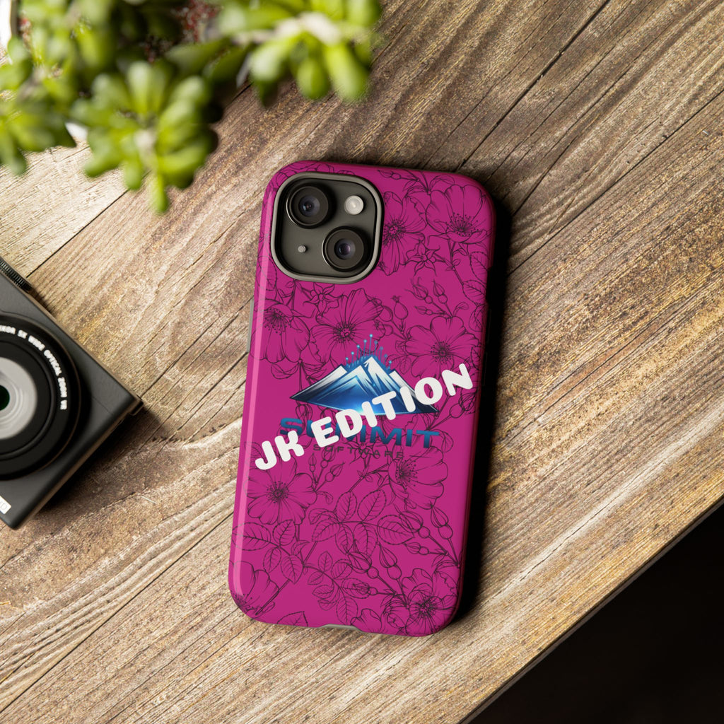 JK Edition Floral Mountain Tough Phone Case — Pink Protective Cover