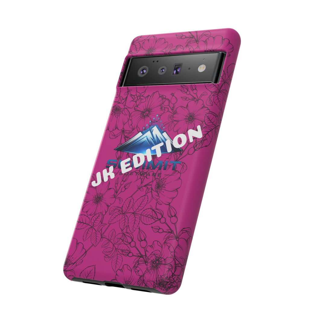 JK Edition Floral Mountain Tough Phone Case — Pink Protective Cover