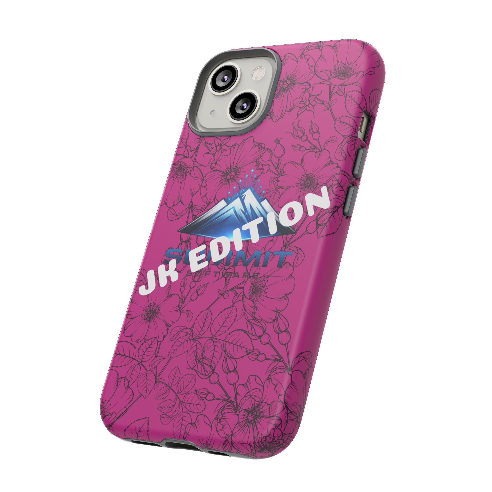 JK Edition Floral Mountain Tough Phone Case — Pink Protective Cover