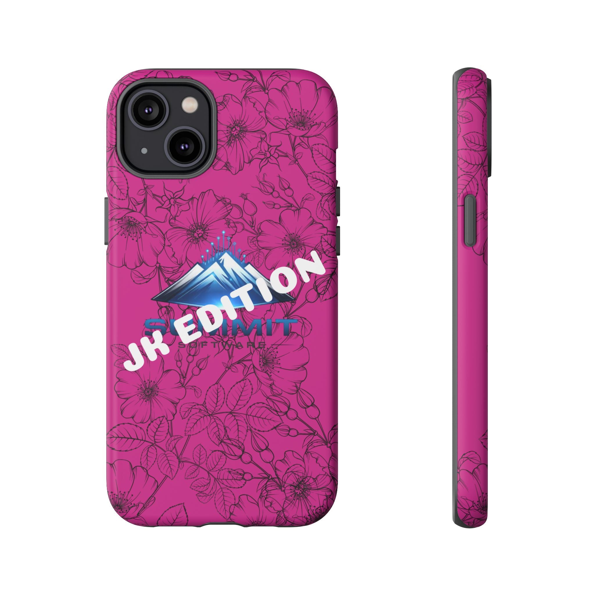 JK Edition Floral Mountain Tough Phone Case — Pink Protective Cover