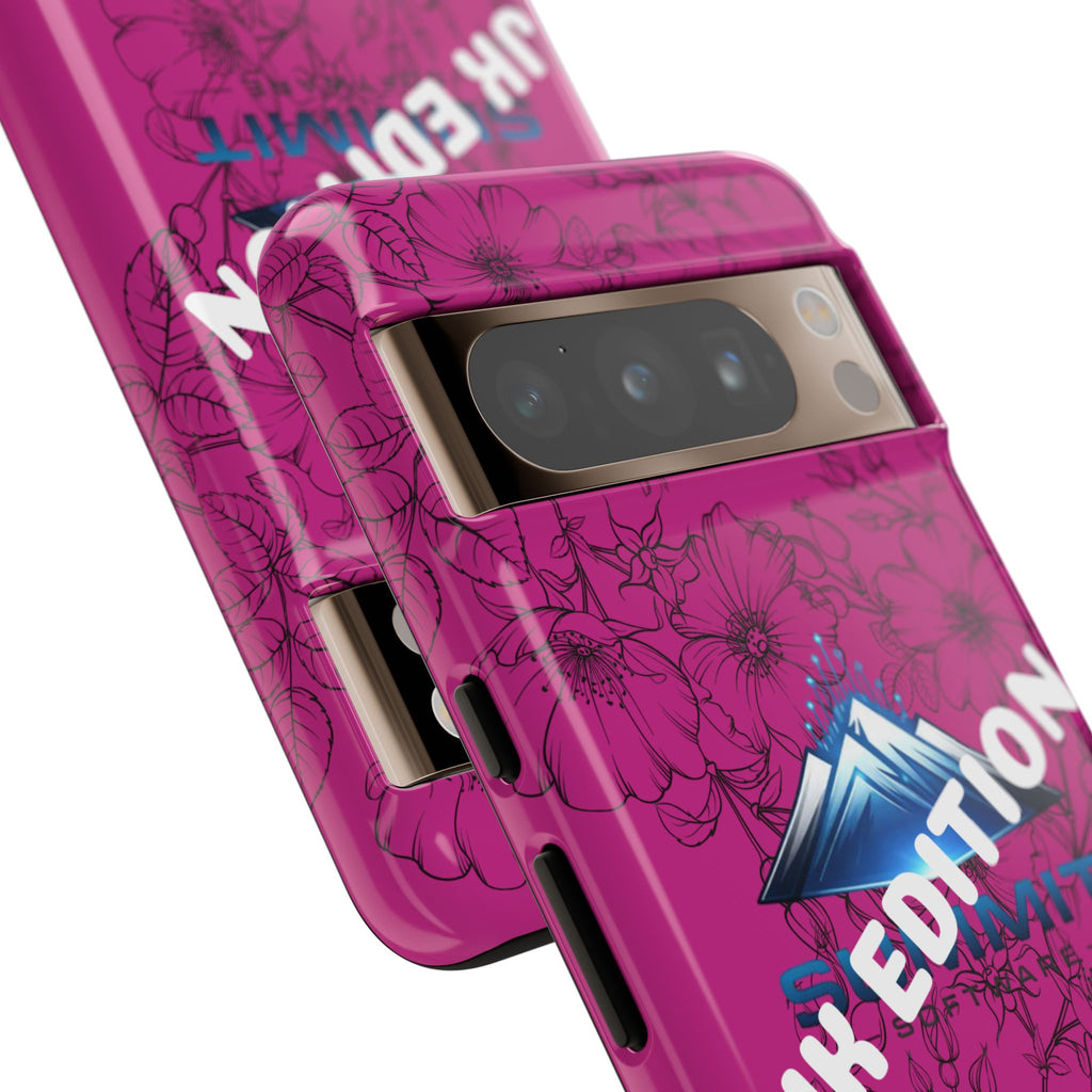 JK Edition Floral Mountain Tough Phone Case — Pink Protective Cover