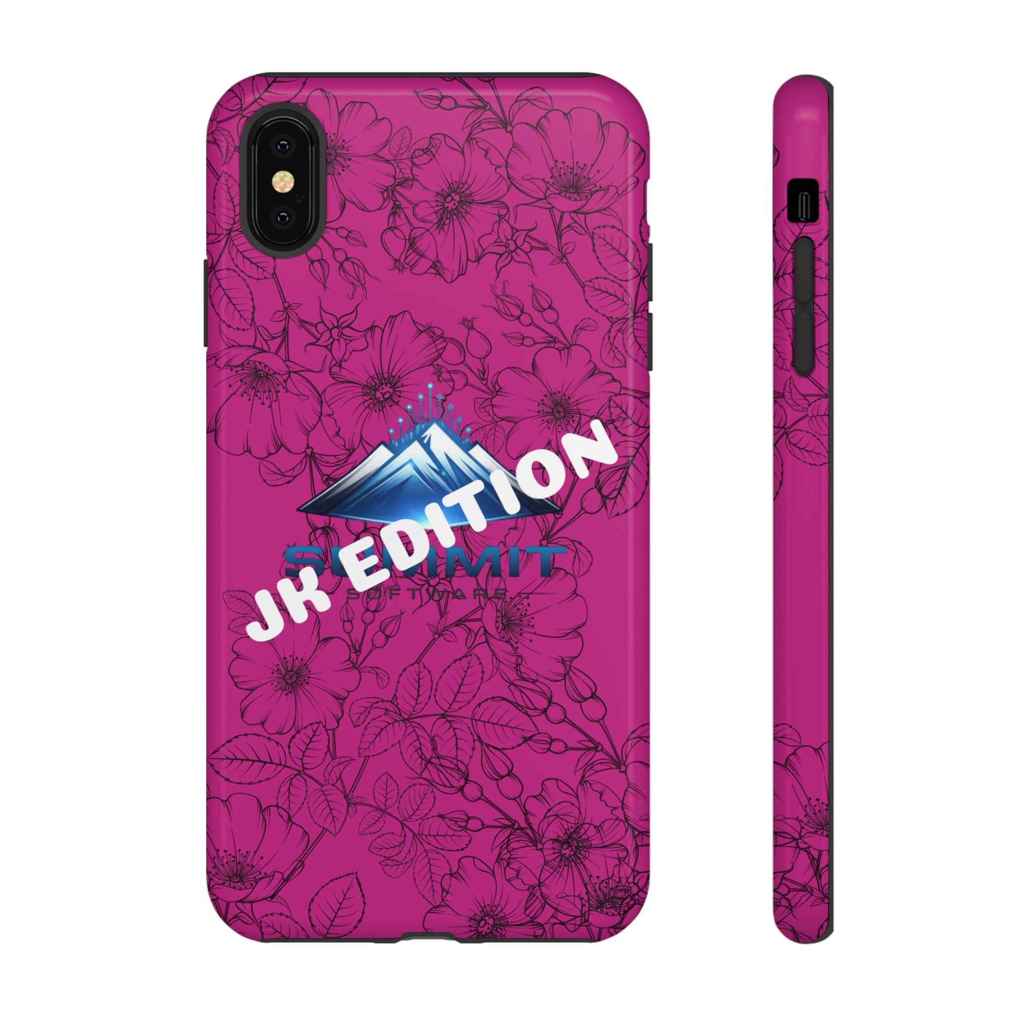 JK Edition Floral Mountain Tough Phone Case — Pink Protective Cover