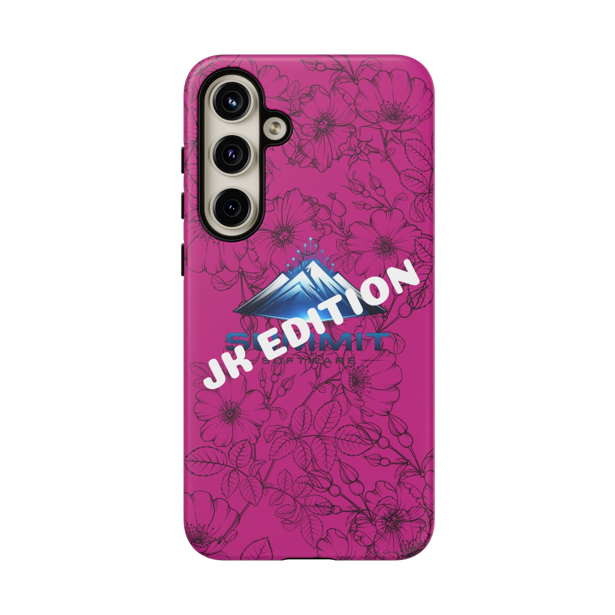 JK Edition Floral Mountain Tough Phone Case — Pink Protective Cover