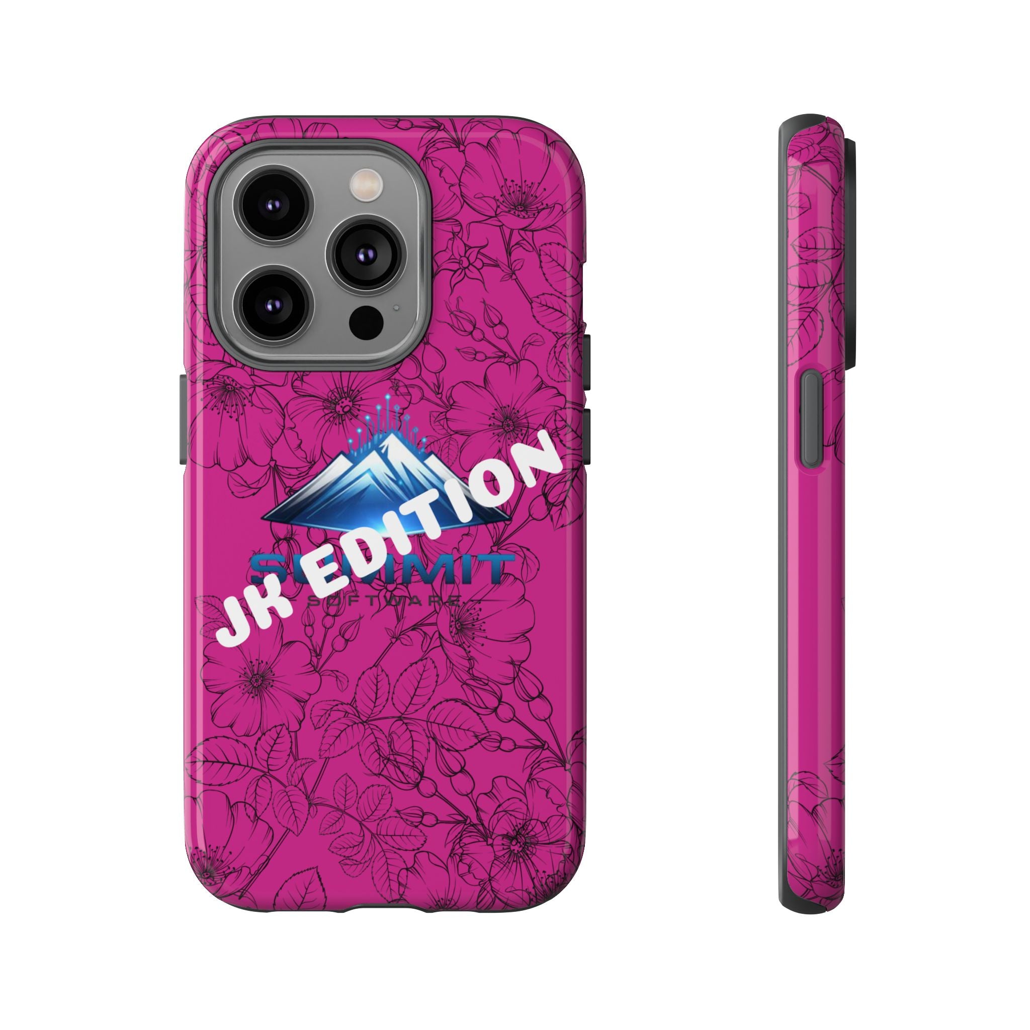 JK Edition Floral Mountain Tough Phone Case — Pink Protective Cover