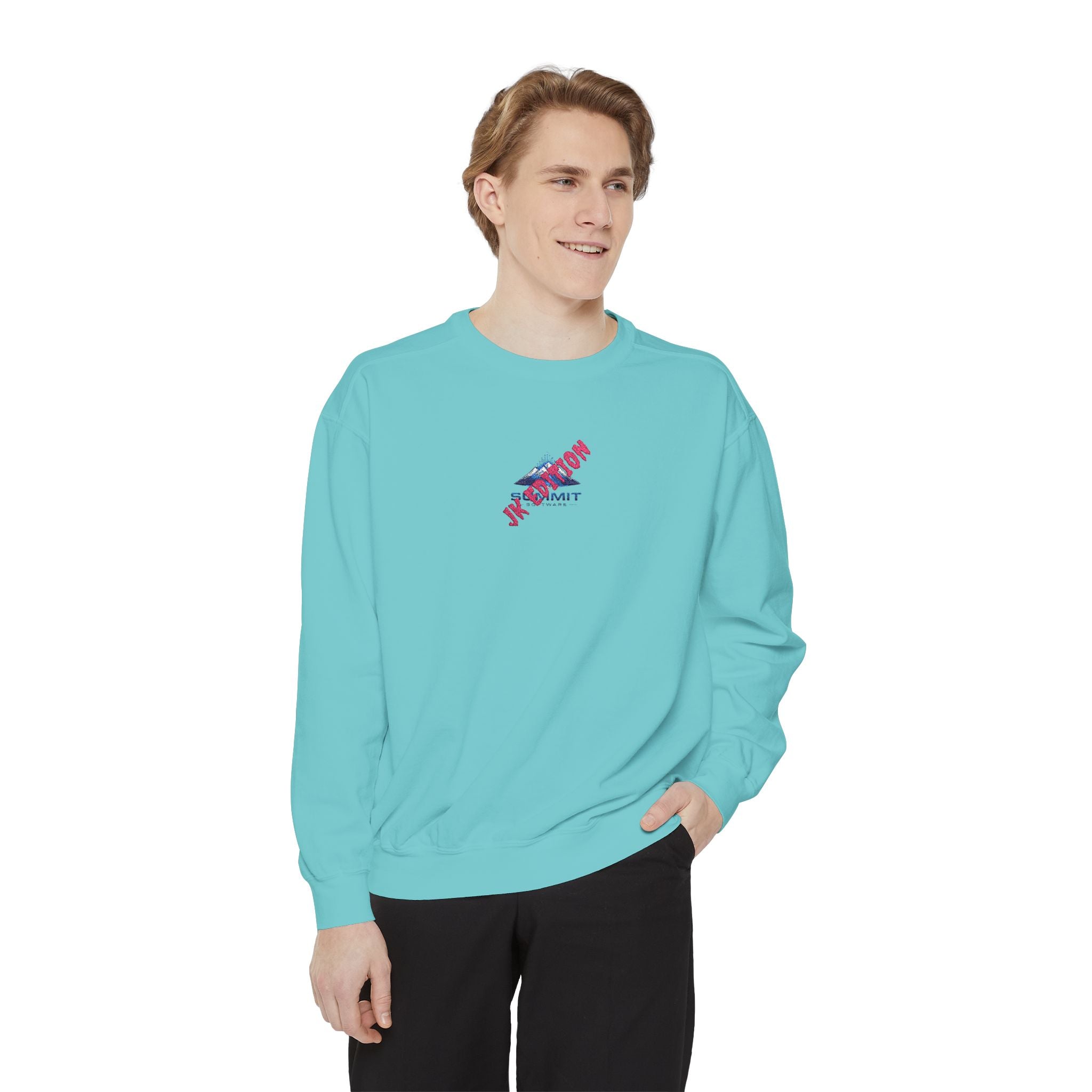 Vintage 'Vacation Vibes' Garment-Dyed Sweatshirt — Retro Travel Graphic Crewneck