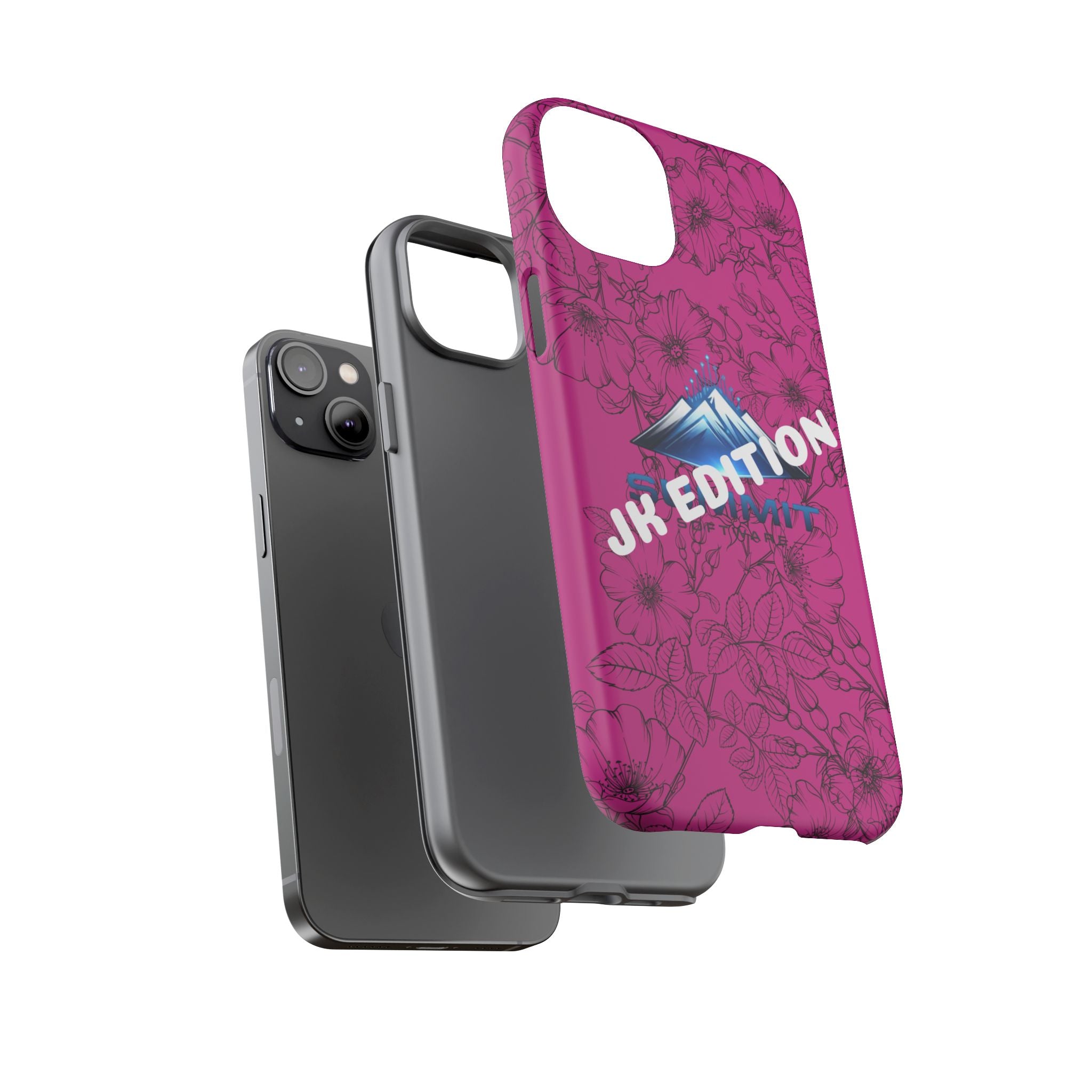 JK Edition Floral Mountain Tough Phone Case — Pink Protective Cover