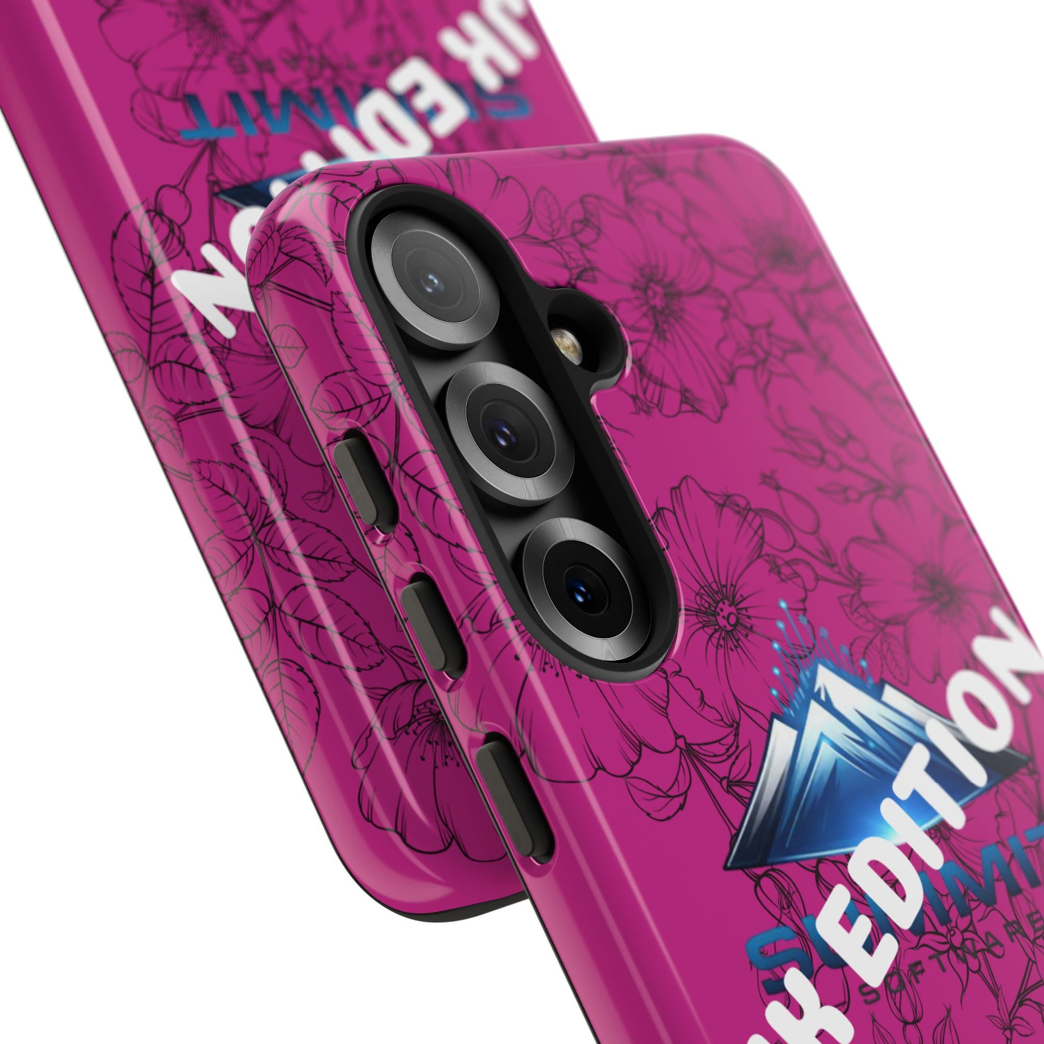 JK Edition Floral Mountain Tough Phone Case — Pink Protective Cover