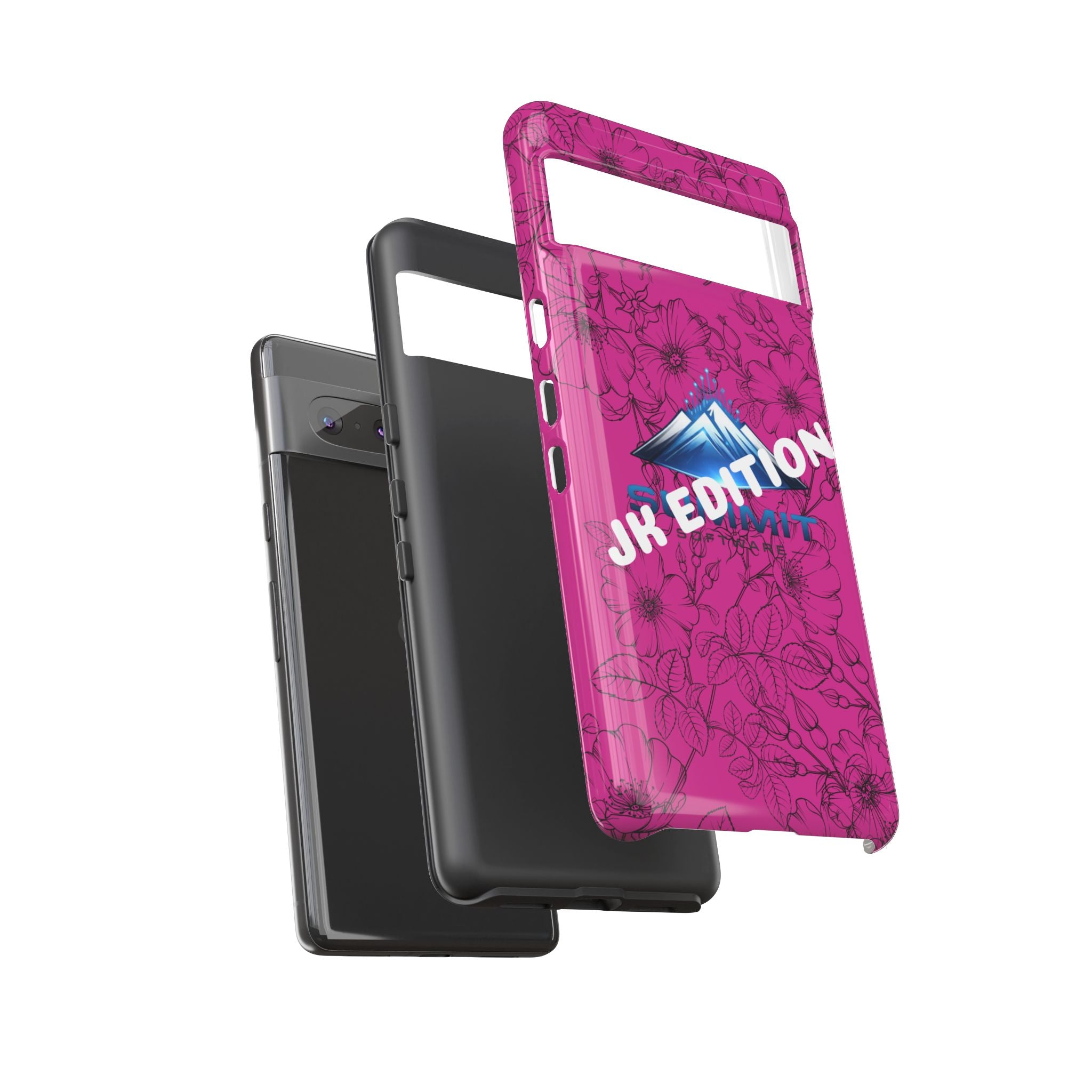 JK Edition Floral Mountain Tough Phone Case — Pink Protective Cover